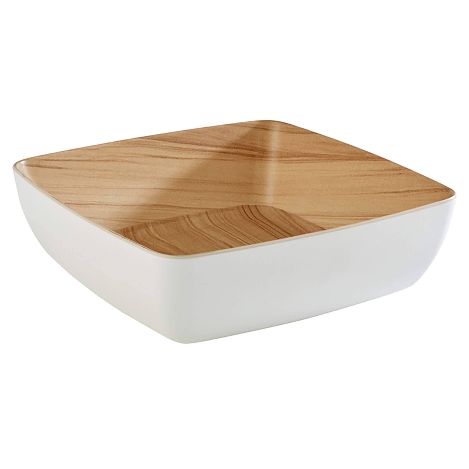 Schale - nordeuropäisches Design - Serie Frida - weiß - quadratisch - Abm. 25 x 25 x 7,5 cm - Inhalt 2,65 l - Melamin - 84561-B