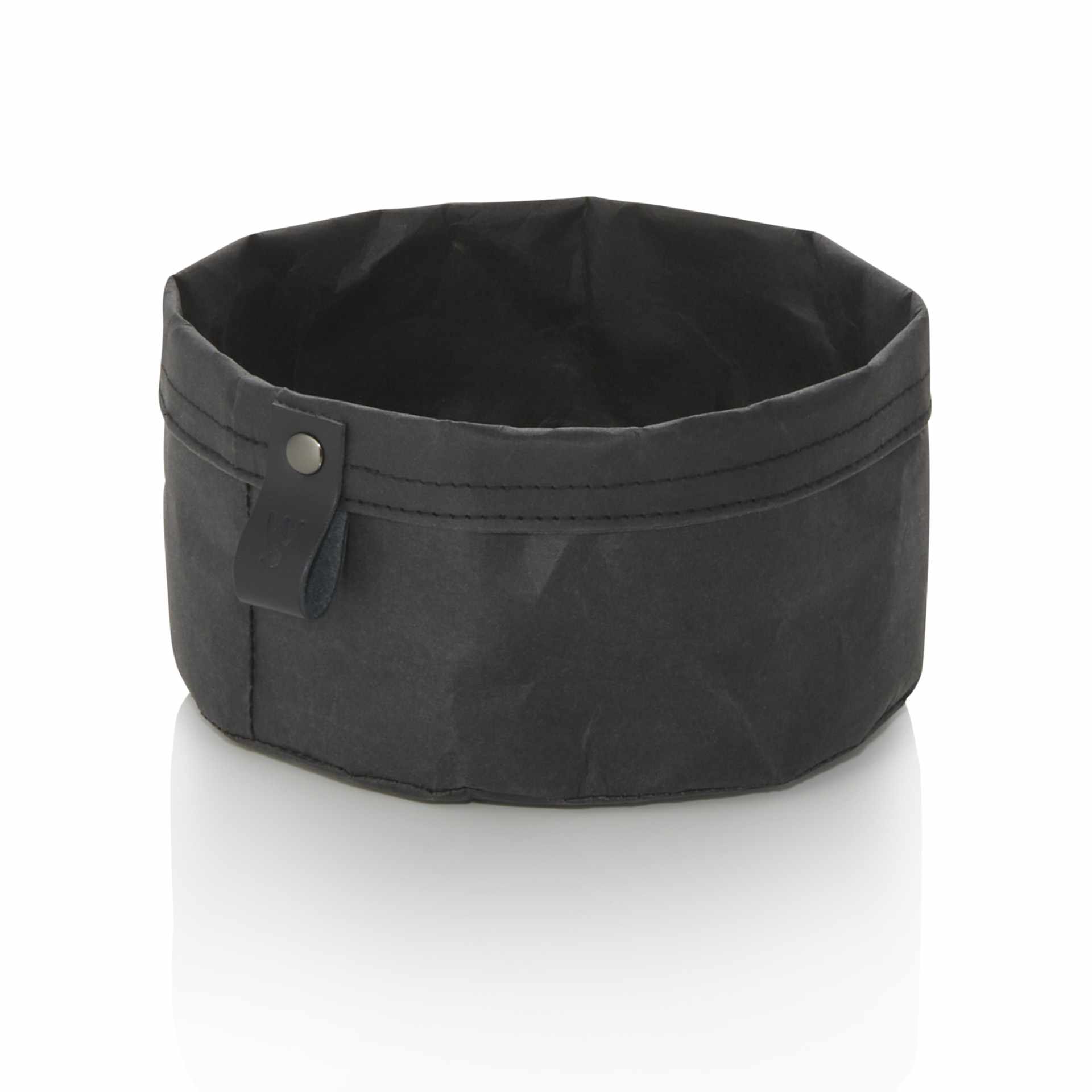 Brottasche - Serie Craft & Crumble - schwarz - Höhe 11,0 cm - Ø 17,0 cm - Kraftpaper