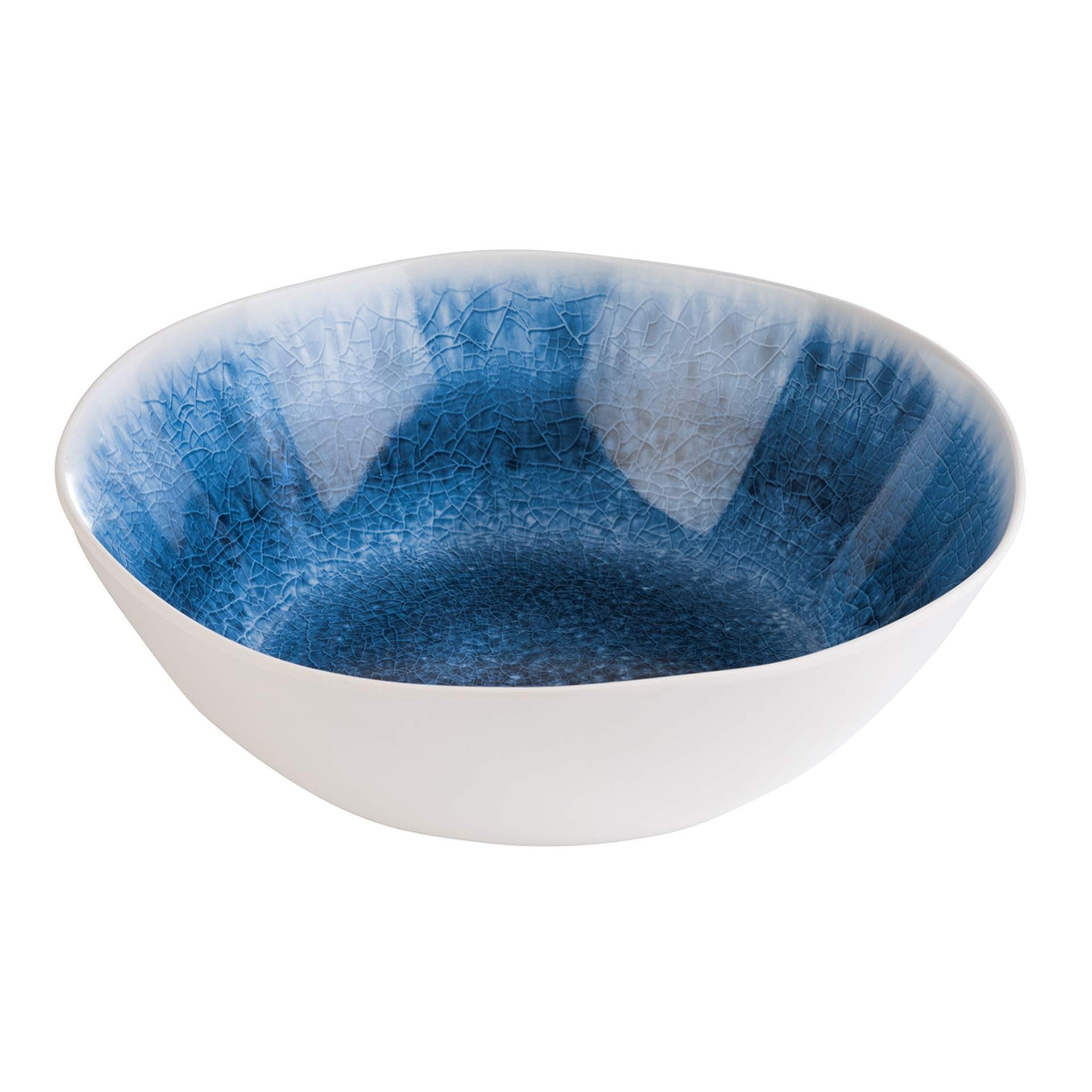 Schale - Serie Blue Ocean - weiß / blau - rund - Abm. 9,0 cm - Ø 30,5 cm - Melamin - 84678-B