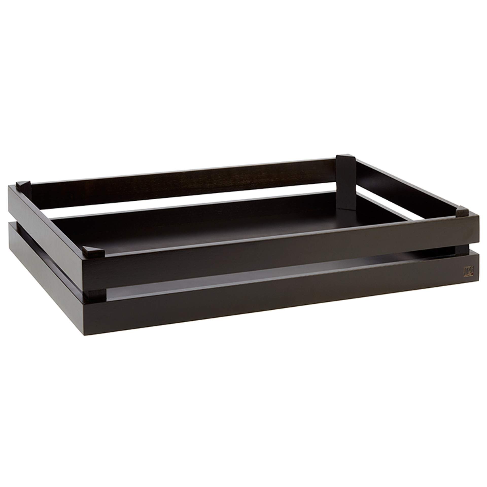 Holzbox - passend für GN 1/1 - Serie Superbox - schwarz - Abm. 55,5 x 35 x 10,5 cm - Akazienholz - 11626-B