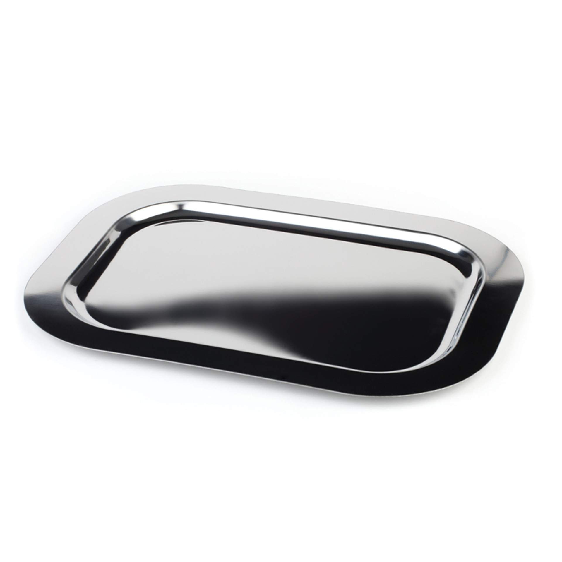 Tablett - glatter Rand - Serie Finesse - rechteckig - Abm. 50 x 38 x 2 cm - Edelstahl - 1311-B