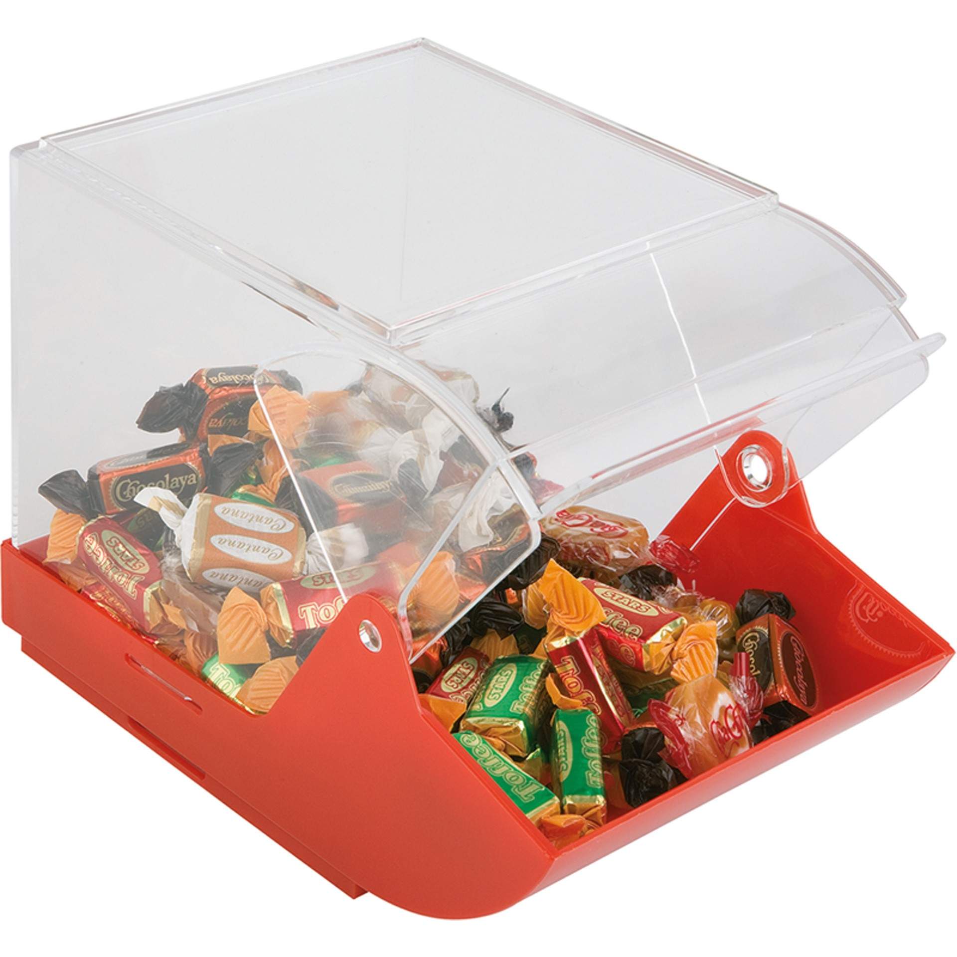 Universalbox - mit Öffnungsklappe - rot - Abm. 23 x 14 x 15,5 cm - Kunststoff - 11885-B