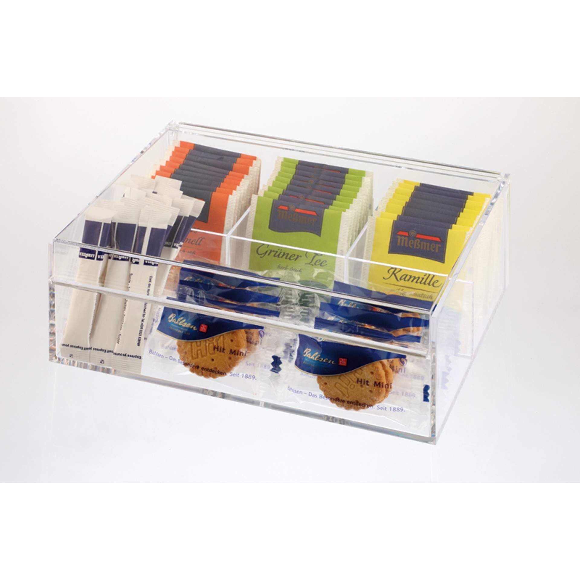 Teebox / Multibox - Deckel aufklappbar - Abm. 22 x 17 x 9 cm - MS - 11563-B
