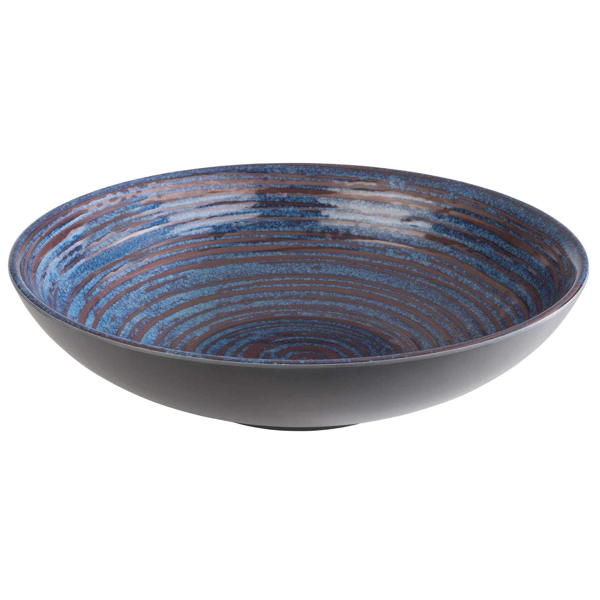 Schale - Serie Loops - blau / grau - rund - Abm. 8,0 cm - Ø 31,0 cm - Inhalt 2,0 l - Melamin - 85030-B