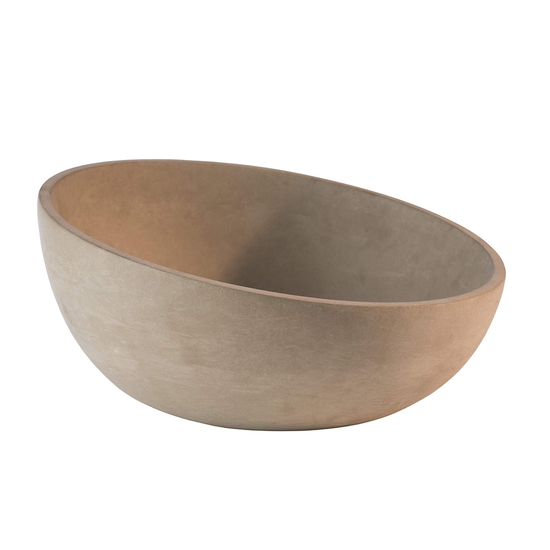 Schale - möbelschonende Unterseite - Serie Element - natur - rund - Abm. 8,5 / 14,5 cm - Ø 29,5 cm - Inhalt 2,50 l - Beton - 30002-B
