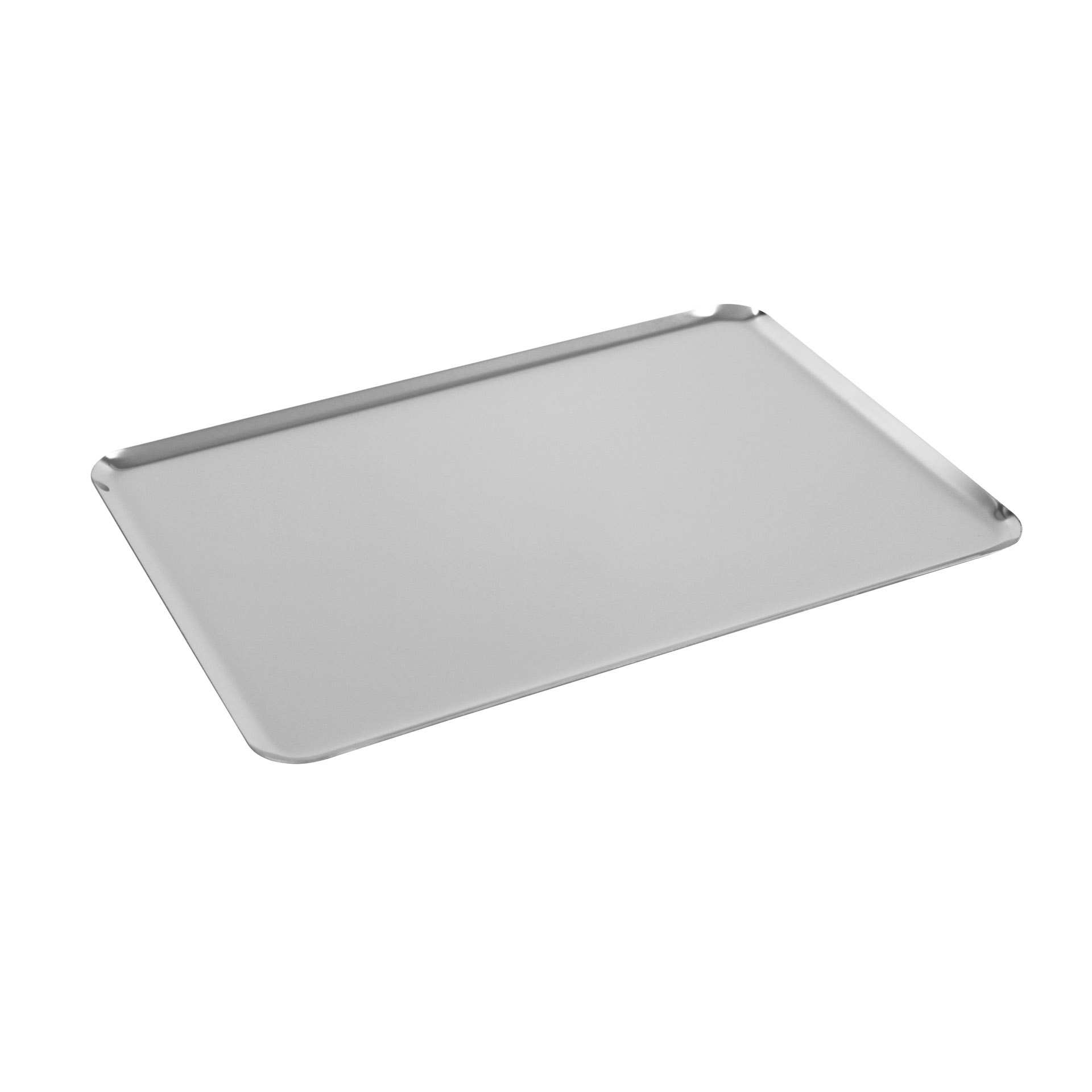 Auslagetablett - mit geradem Rand - Abm. 38,0 x 28,0 x 1,0 cm - Edelstahl - 154034-C