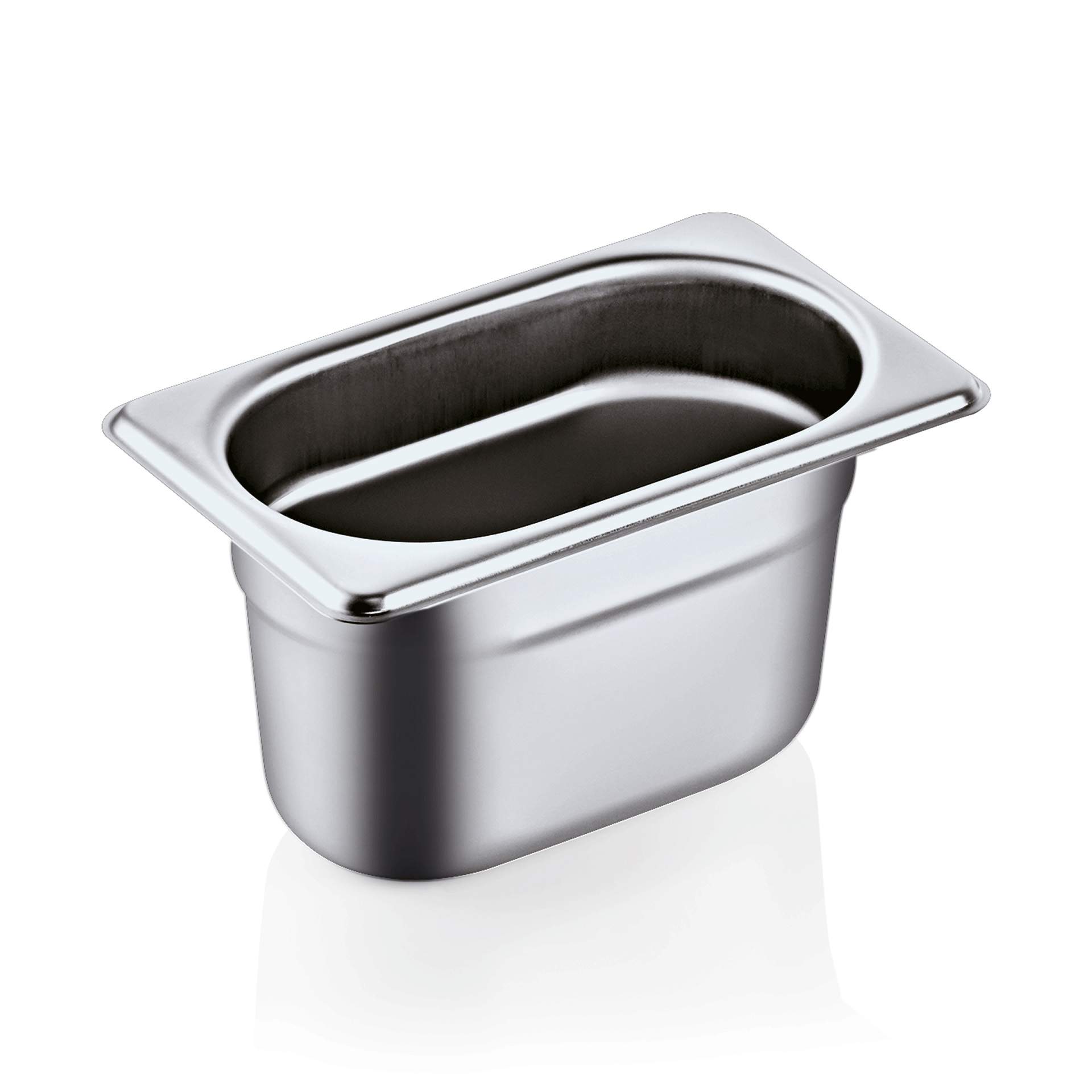 GN-Behälter - 18/8 - Serie 90 - GN 1/9 (176 x 108 mm) - 100 mm - Edelstahl - 9019100-A