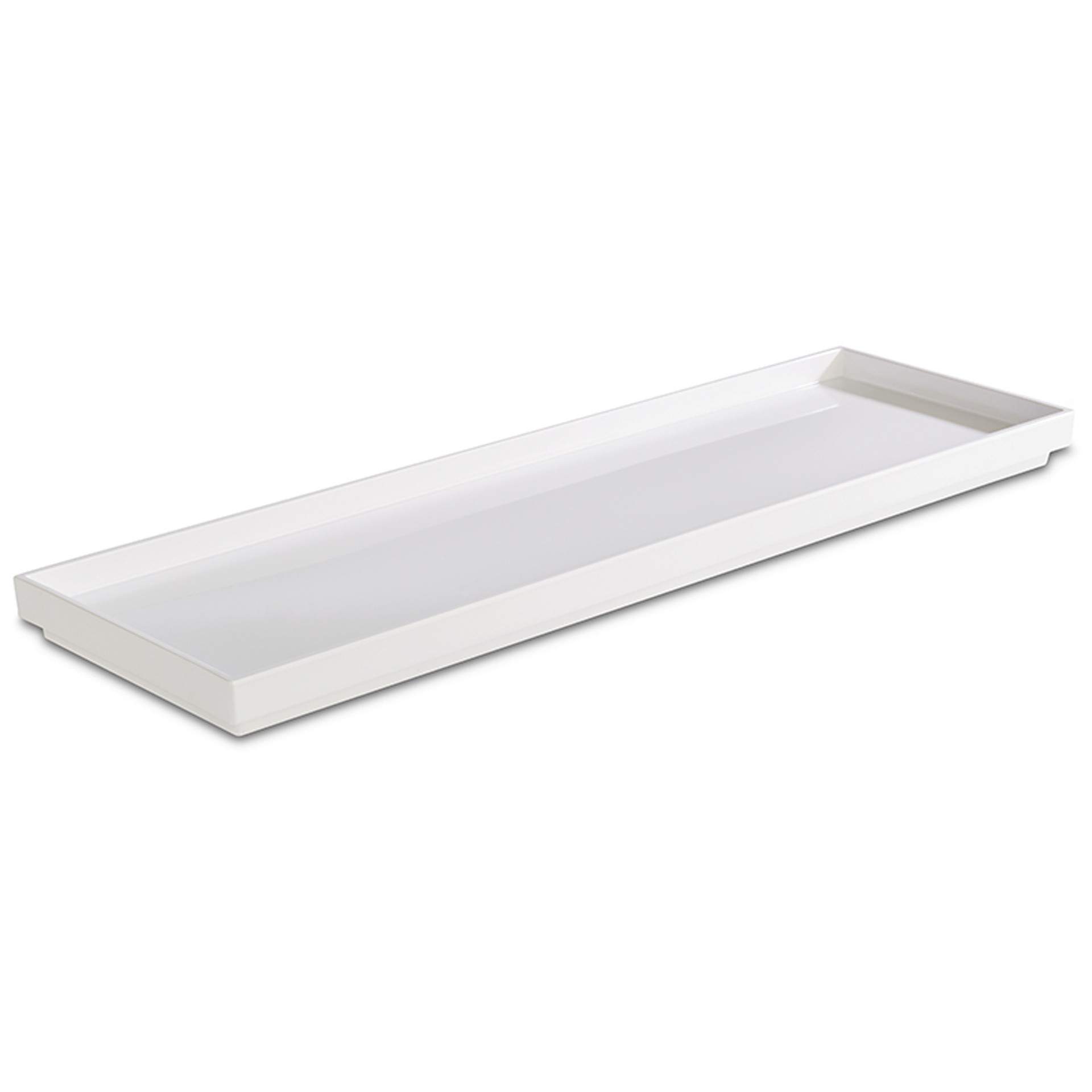 GN-Tablett - beidseitig beschichtet - Serie Asia Plus - weiß - Abm. 3 cm - GN 2/4 (530 x 162 mm) - Melamin - 15454-B