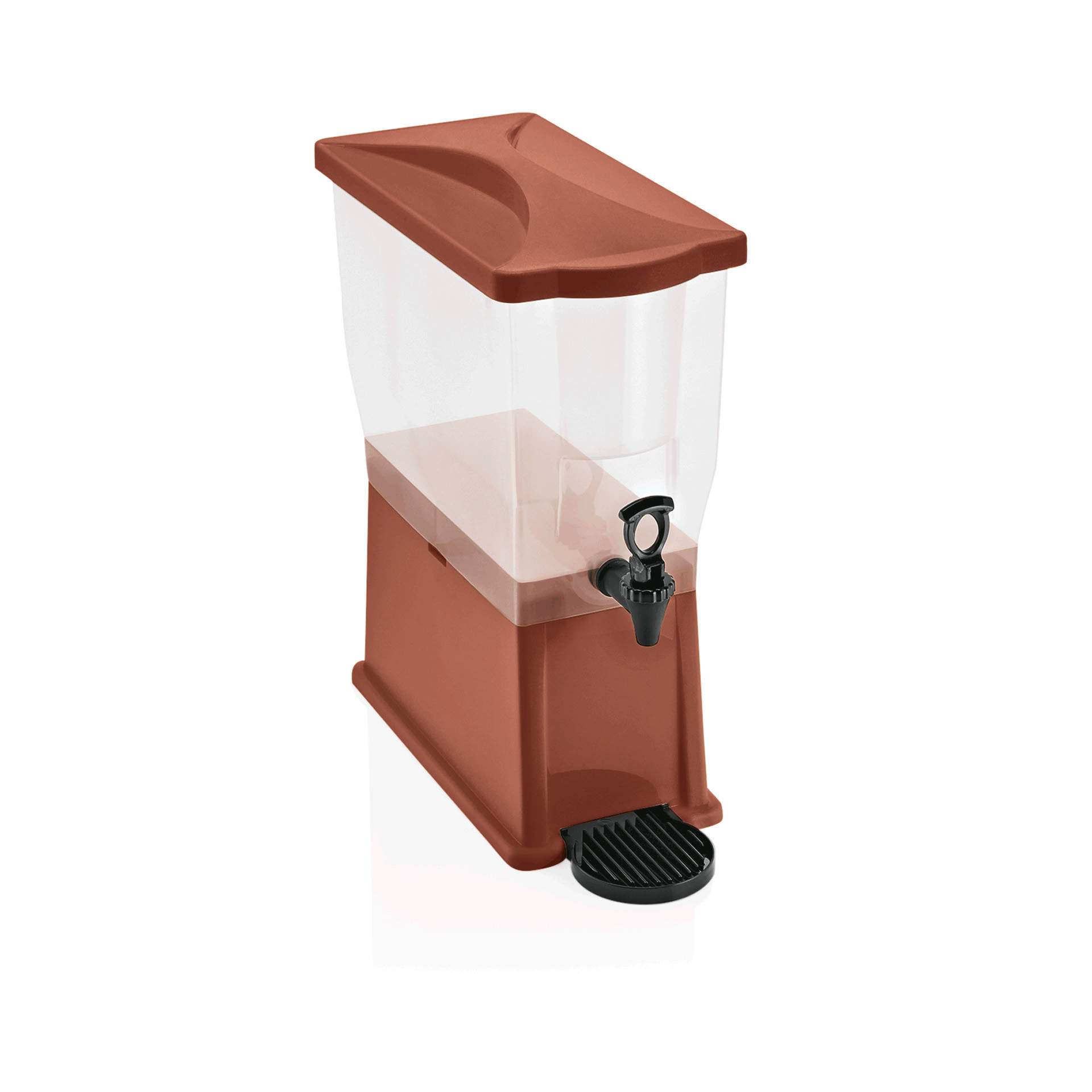 Getränkedispenser - Behälter mit Skalierung von 6 bis 14 ltr. - braun - Abm. 41,5 x 20,5 x 52,5 cm - Inhalt 14 l - Polypropylen - 9932110-A