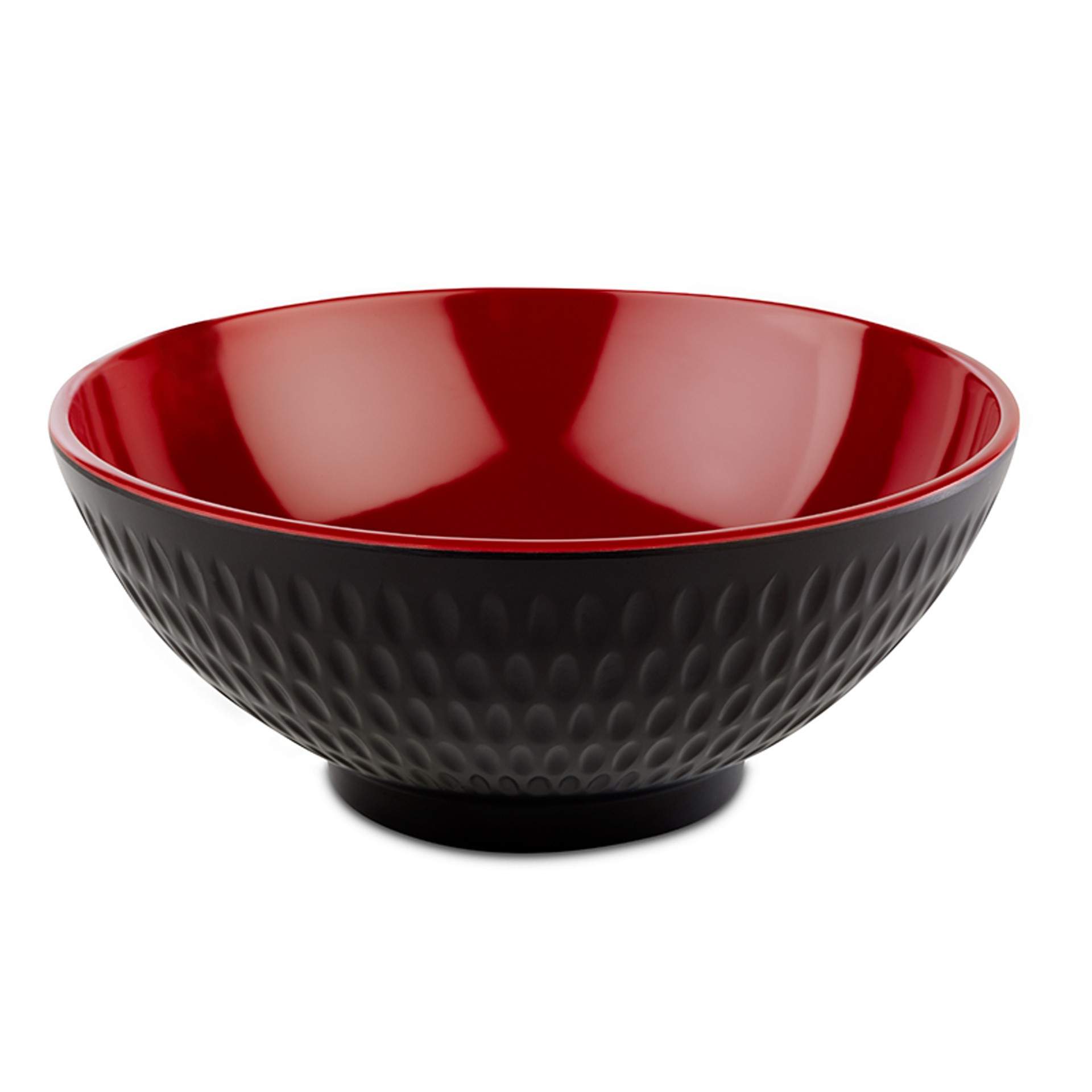 Schale - beidseitig farbig - Serie Asia Plus - rot / schwarz - Abm. 7,0 cm - Ø 16 cm - Inhalt 0,60 l - Melamin - 15419-B