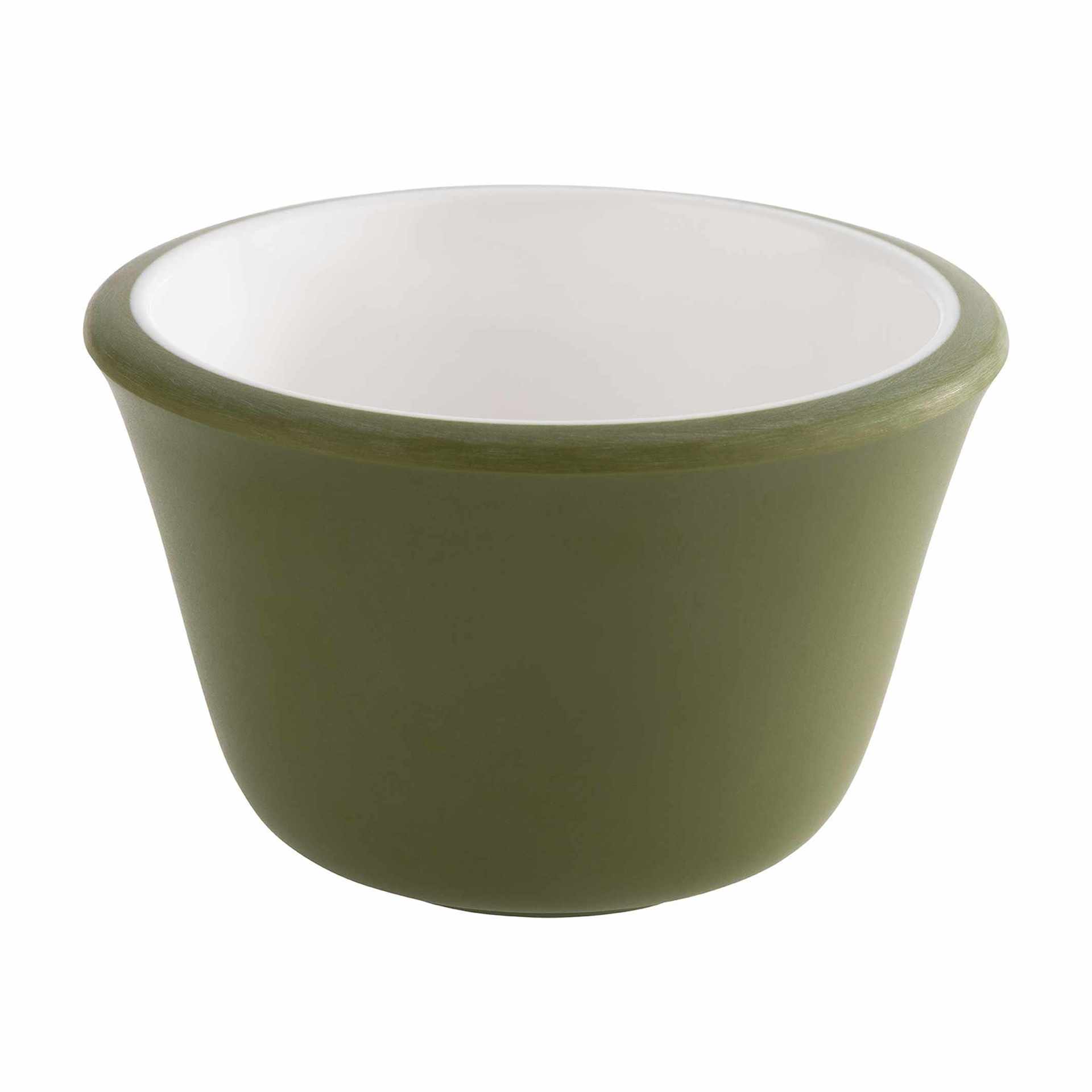 Dipschälchen - 6er Set - grün / weiß - rund - Höhe 4,0 cm - Ø 6 cm - Inhalt 0,04 l - Melamin - 85241-B