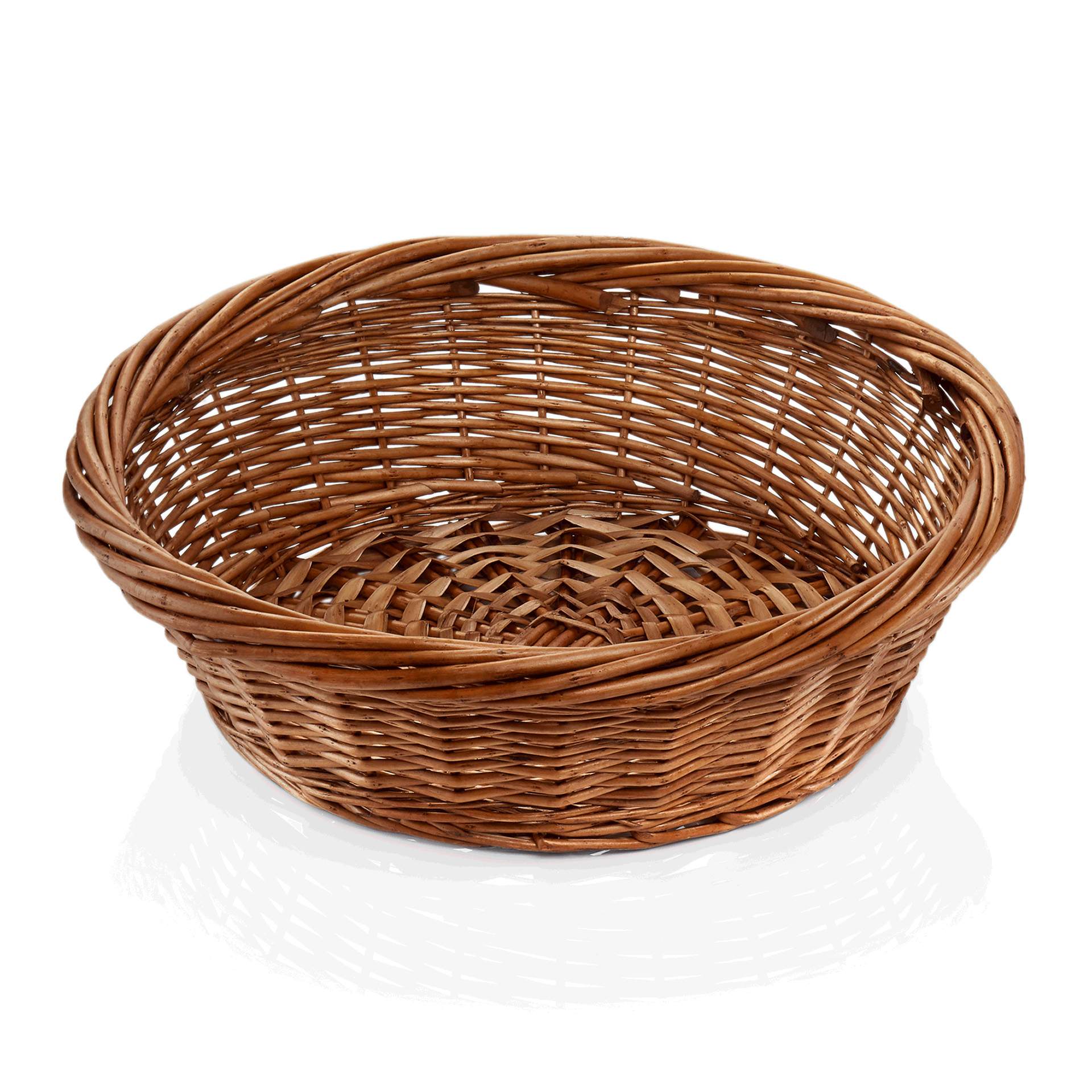 Buffetkorb - gesotten - Serie Wood - braun - rund - Abm. 14,0 cm - Ø 43 cm - Vollweide - 3138430-A