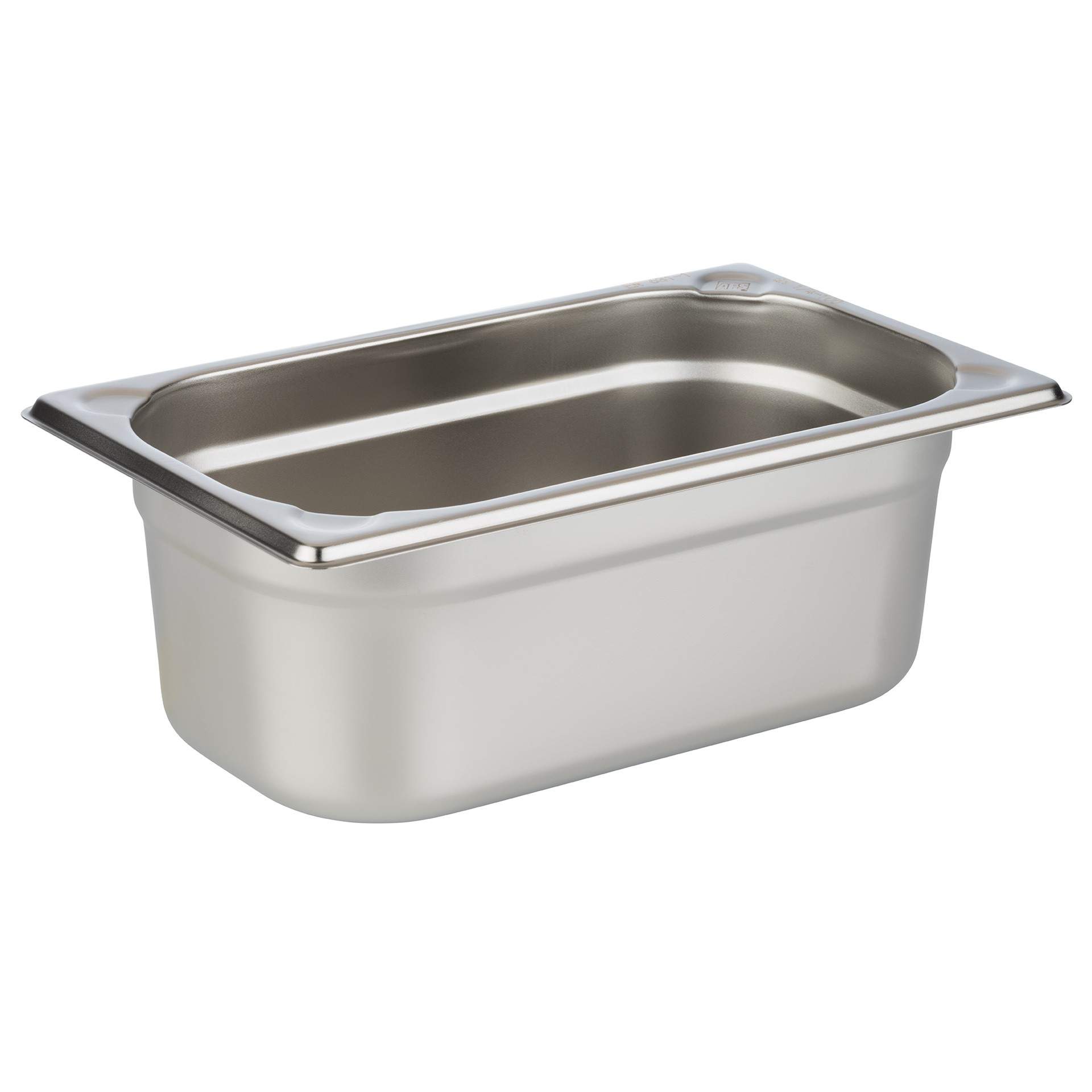 GN-Behälter - Inhalt 2,80 l - GN 1/4 (265 x 162 mm) - 100 mm - Edelstahl - 81404-B