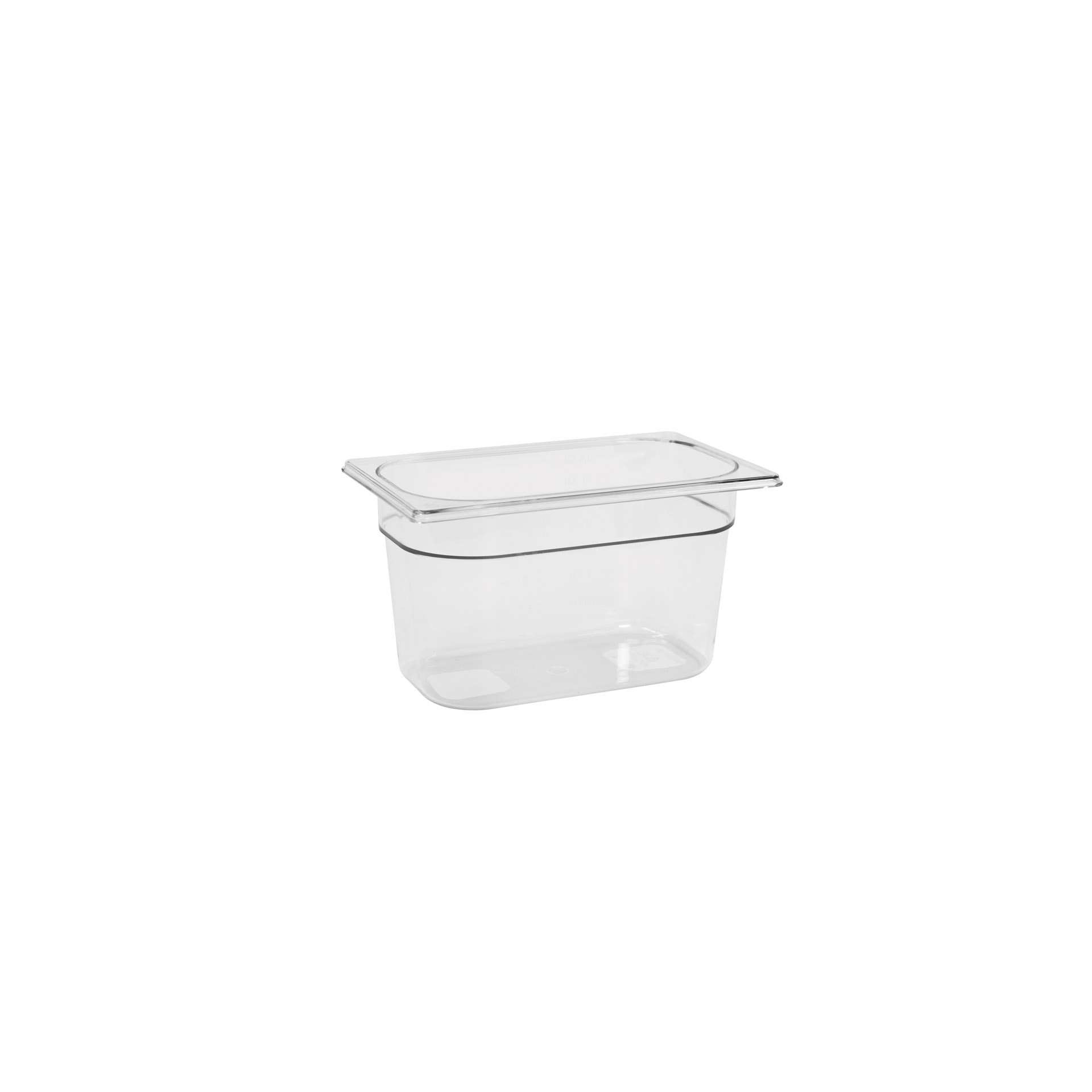 GN-Behälter - Abm. 26,5 x 16,2 x 15,0 cm - Inhalt 3,8 l - GN 1/4 (265 x 162 mm) - 150 mm - Polycarbonat - 530132-C