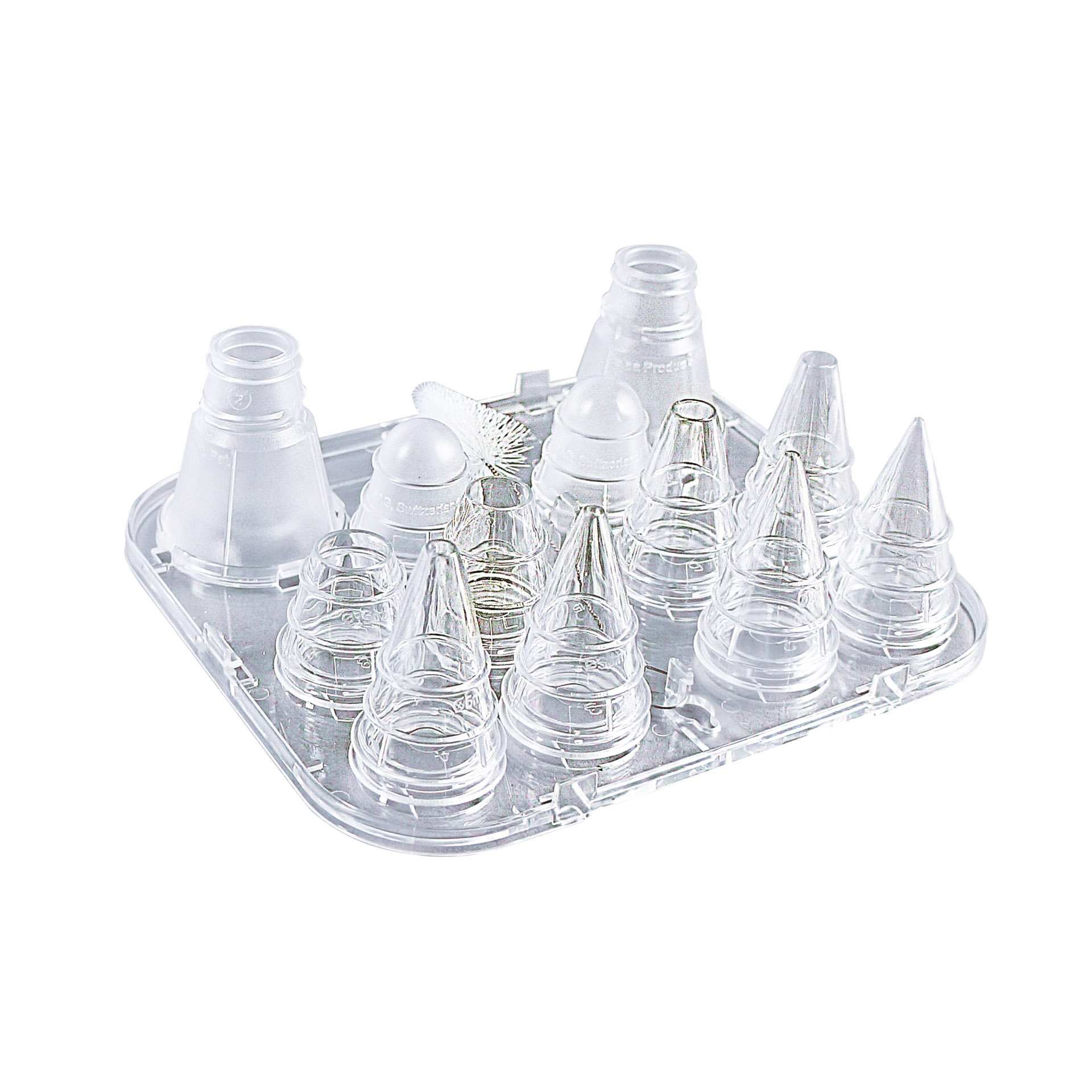 Lochtüllen - 13-teilig - klar - Abm. 17,5 x 7,5 x 15,5 cm - Polycarbonat - 196600-C