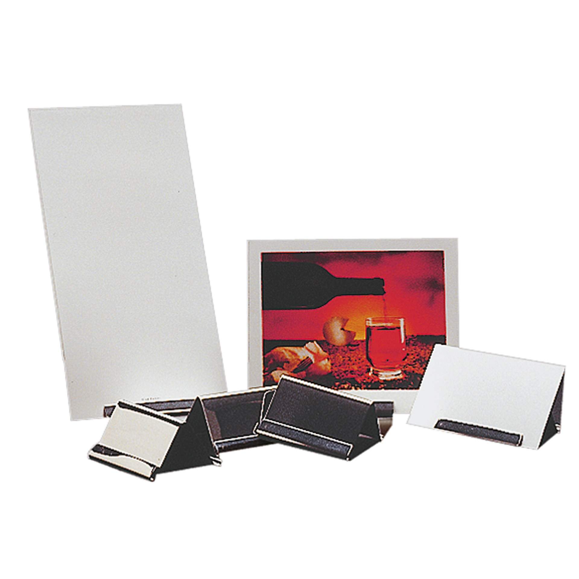 Tischkartenhalter - elegant - matt poliert - Abm. 6,1 x 4,5 x 4 cm - Edelstahl - 36-B