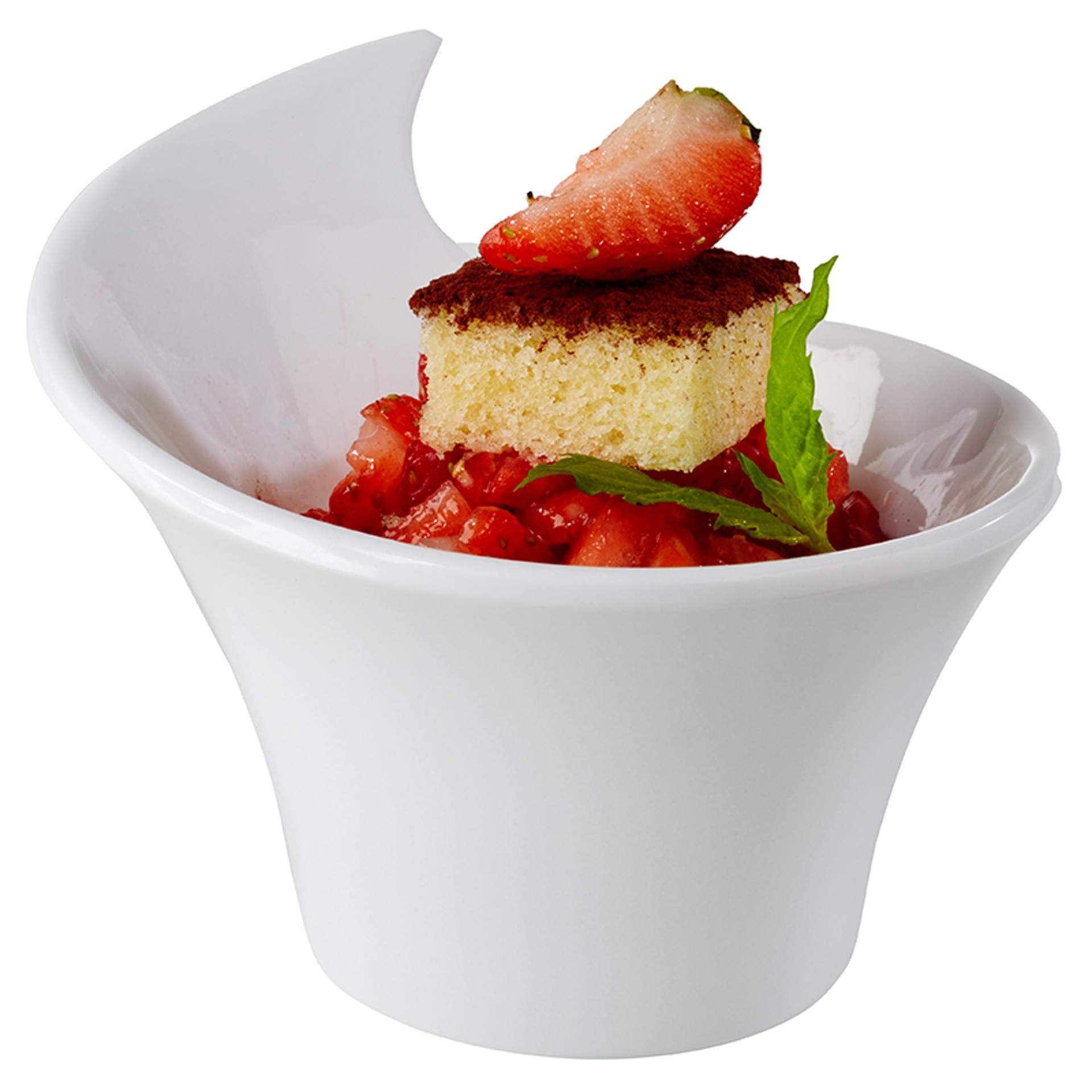 Schale - für kleine Desserts - Serie Mini - weiß - Abm. 8,5 x 7,0 x 6,0 cm - Inhalt 0,07 l - Melamin - 84456-B