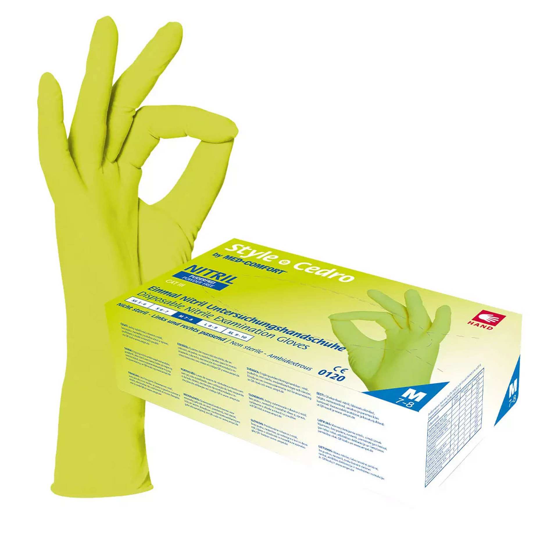 Untersuchungshandschuh - puderfrei - grün - XS - Nitril - 01176-XS-E