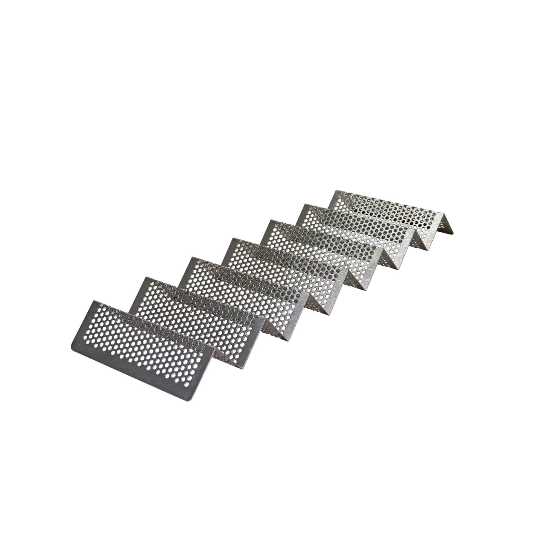 Snack-Verkaufsständer - gelocht - Abm. 56,0 x 17,5 x 3,7 cm - Edelstahl - 154037-C