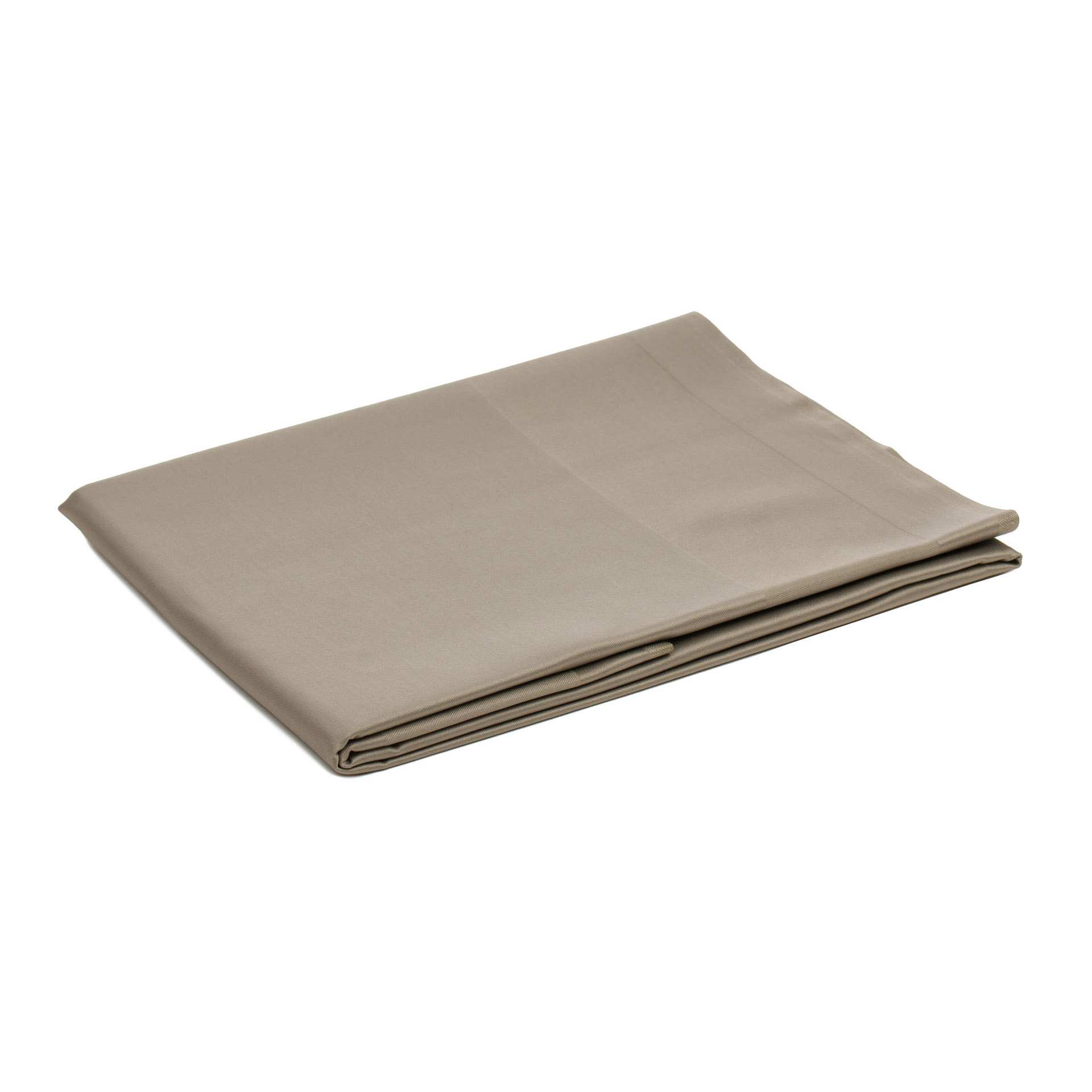 Tischdecke - Atlaskante - Serie TOCCATA - taupe - Abm. 130 x 130 cm - Baumwolle - 3801-71-1313-D