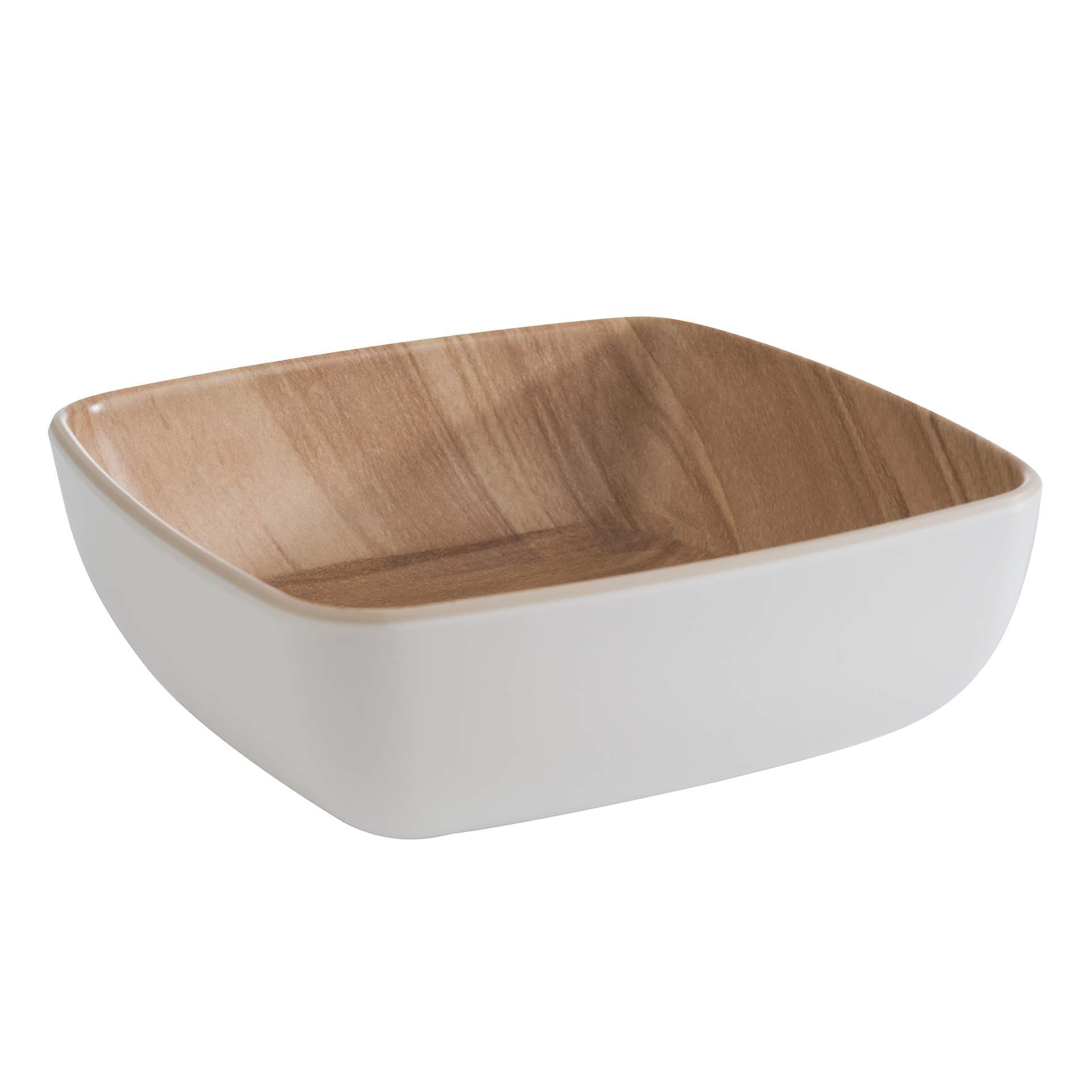 Schale - Serie Frida - weiß / beige - viereckig - Abm. 12,5 x 12,5 x 4,5 cm - Inhalt 0,37 l - Melamin - 84936-B