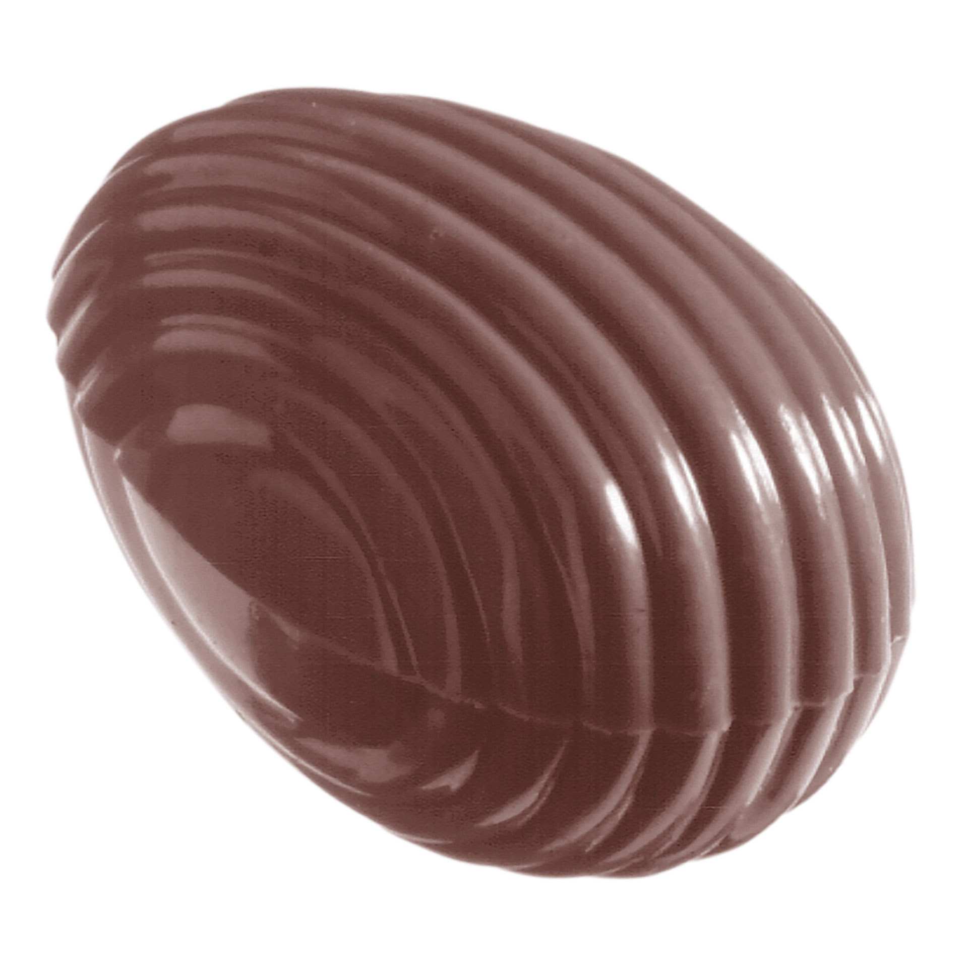 Schokoladen-Form - Ei mit Rillen - Abm. 27,5 x 13,5 x 2,4 cm - Polycarbonat - 421053-C