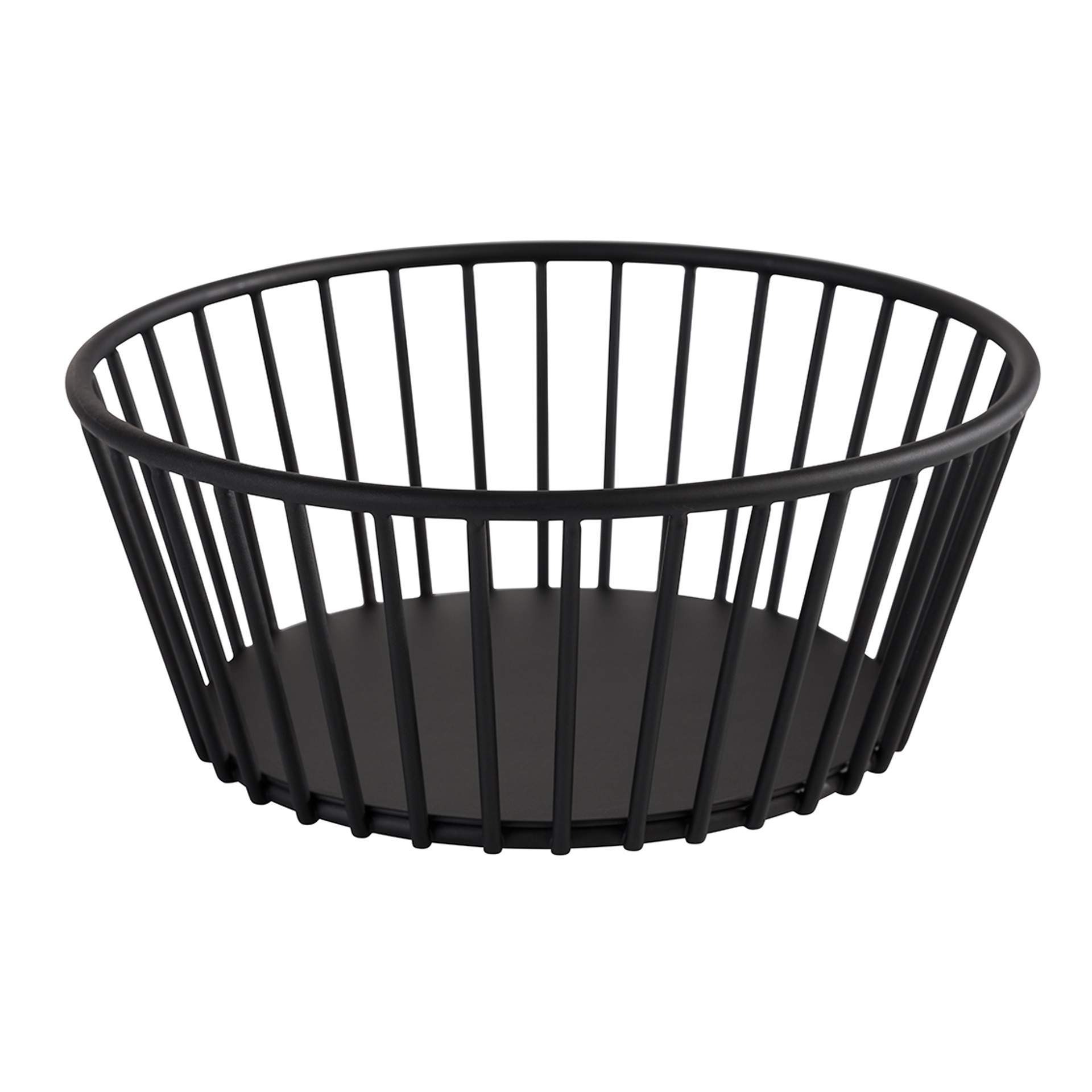 Korb - Serie Urban - schwarz - rund - Abm. 7,0 cm - Ø 17,0 cm - Metall - 30410-B