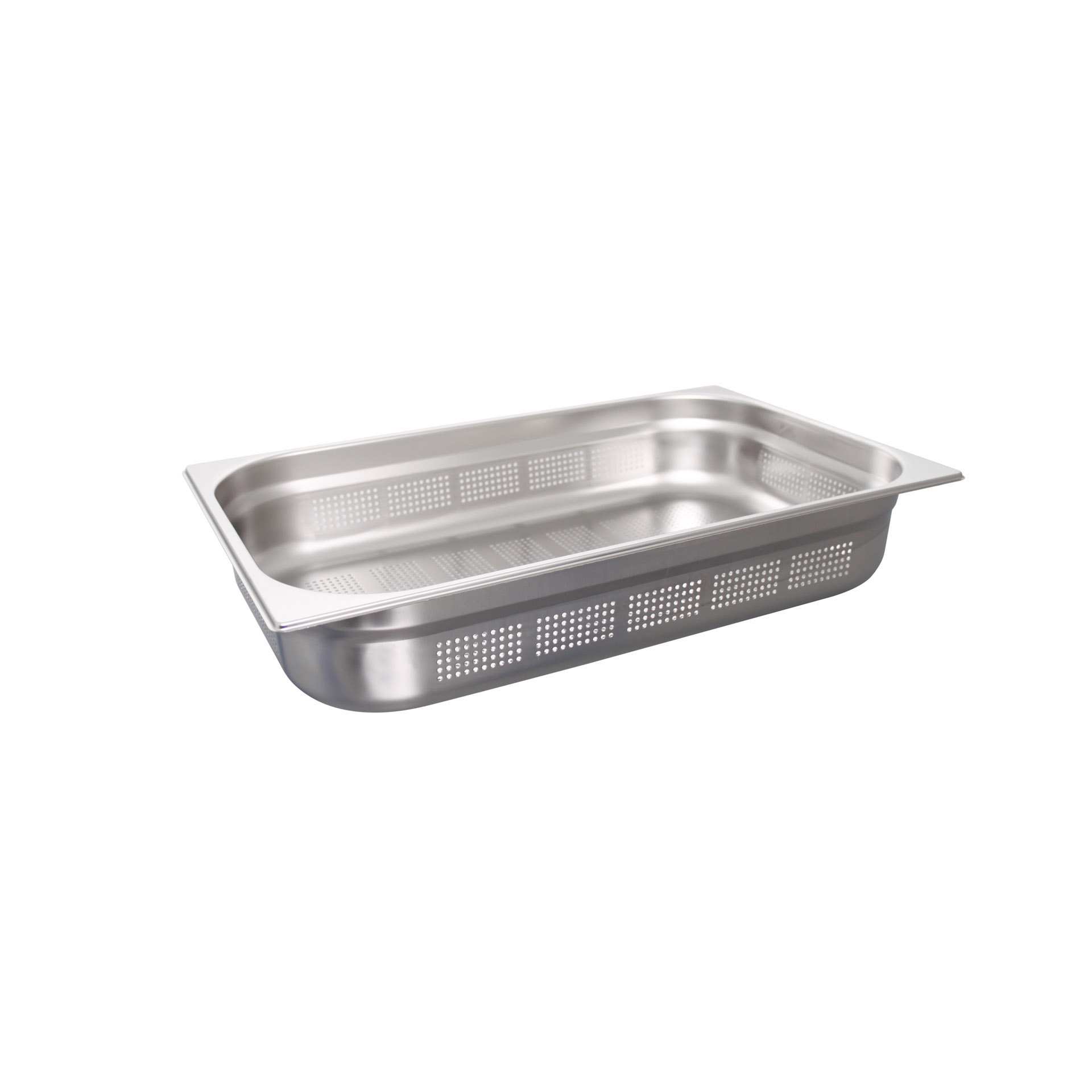 GN-Behälter - gelocht - Abm. 53,0 x 32,5 x 10,0 cm - Inhalt 13,0 l - GN 1/1 (530 x 325 mm) - 100 mm - Edelstahl - 530301-C