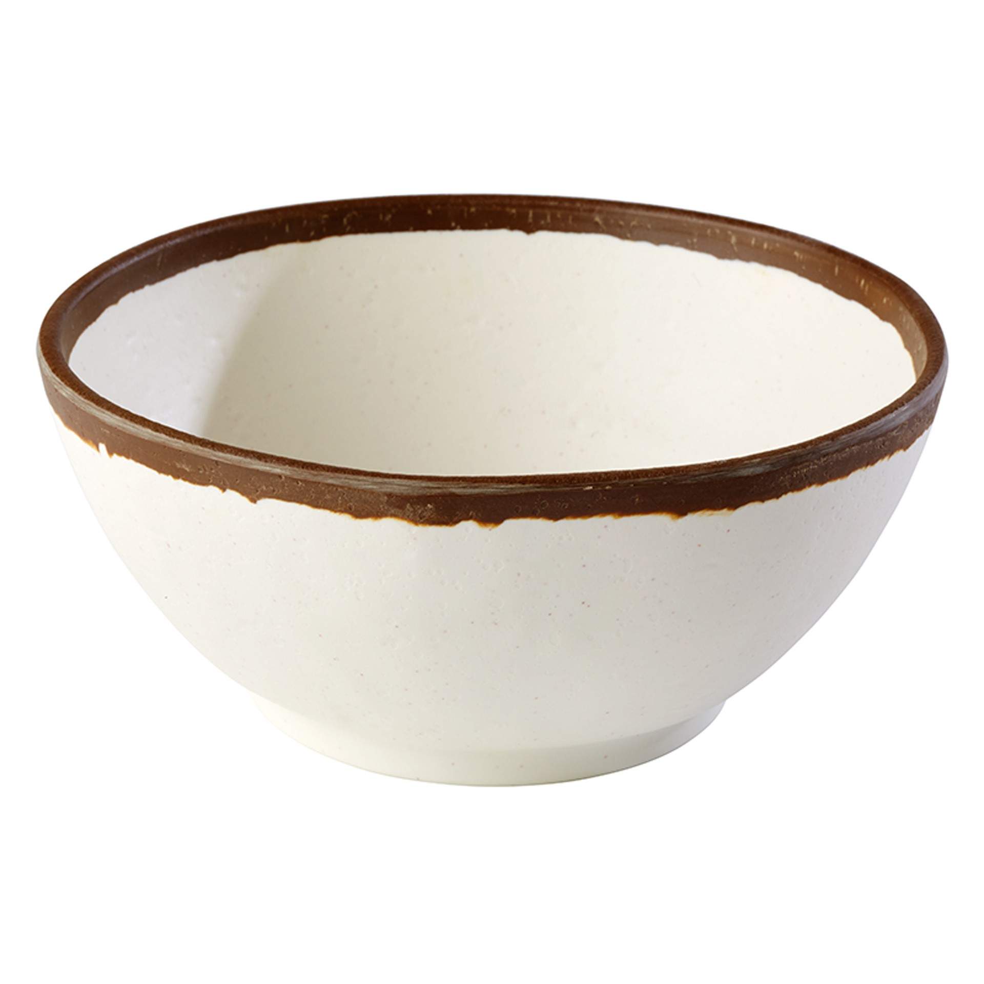 Schale - Tonoptik - innen und außen fein-matt - Serie Crocker - creme - rund - Abm. 7,0 cm - Ø 16 cm - Inhalt 0,70 l - Melamin - 84571-B