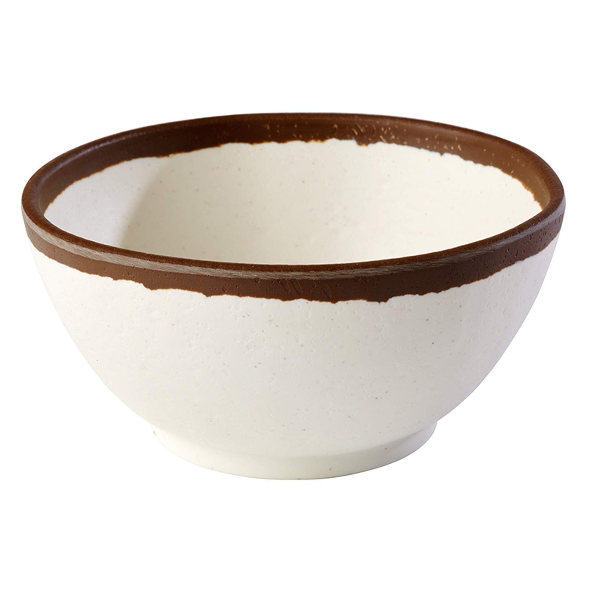 Schale - Tonoptik - innen und außen fein-matt - Serie Crocker - creme - rund - Abm. 6,0 cm - Ø 12,5 cm - Inhalt 0,37 l - Melamin - 84569-B