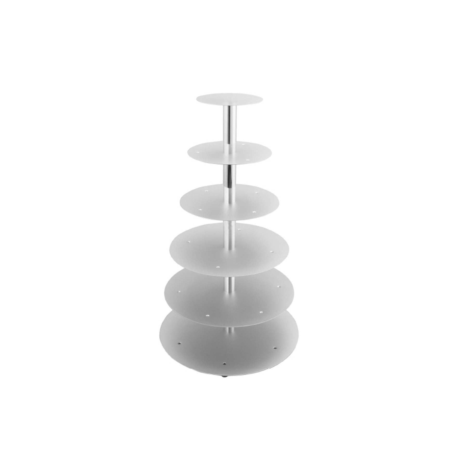 Etagen-Tortenständer - Etagen: 6 - Abm. 50,0 x 50,0 x 8,0 cm - Aluminium - 146006-C