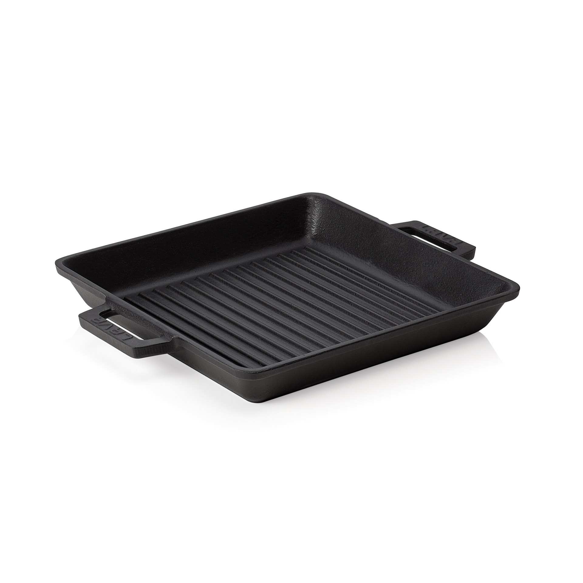 Grillpfanne - mit angegossenen Seitengriffen - Serie Lava - quadratisch - Abm. 26 x 26 x 4 cm - 360303026-A