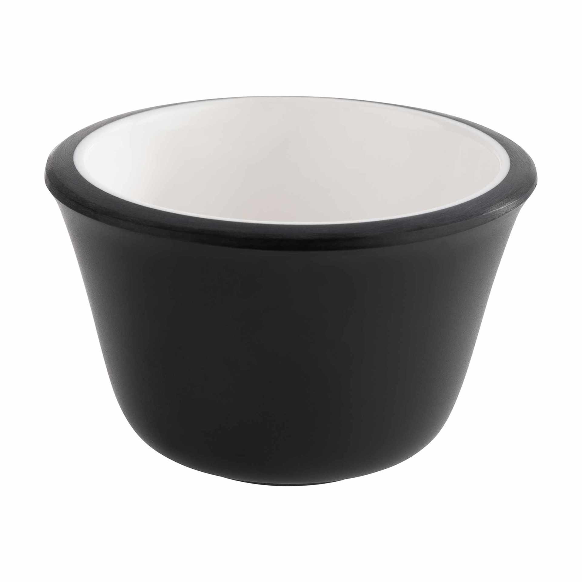 Dipschälchen - 6er Set - schwarz / weiß - rund - Höhe 4,0 cm - Ø 6 cm - Inhalt 0,04 l - Melamin - 85244-B
