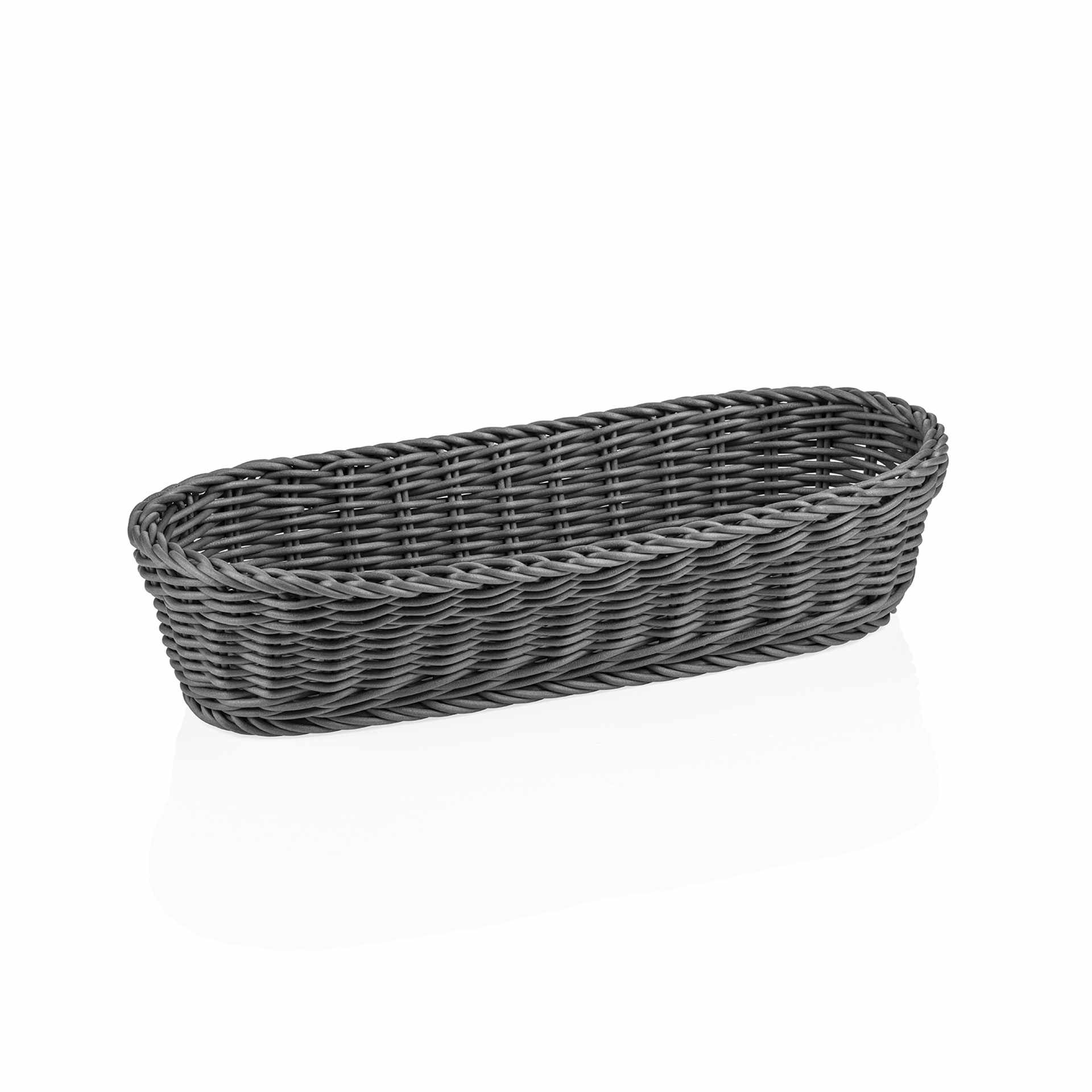 Baguettekorb - Serie Weaver Pro Systemkörbe - grau - Abm. 40 x 16 x 8 cm - Polypropylen