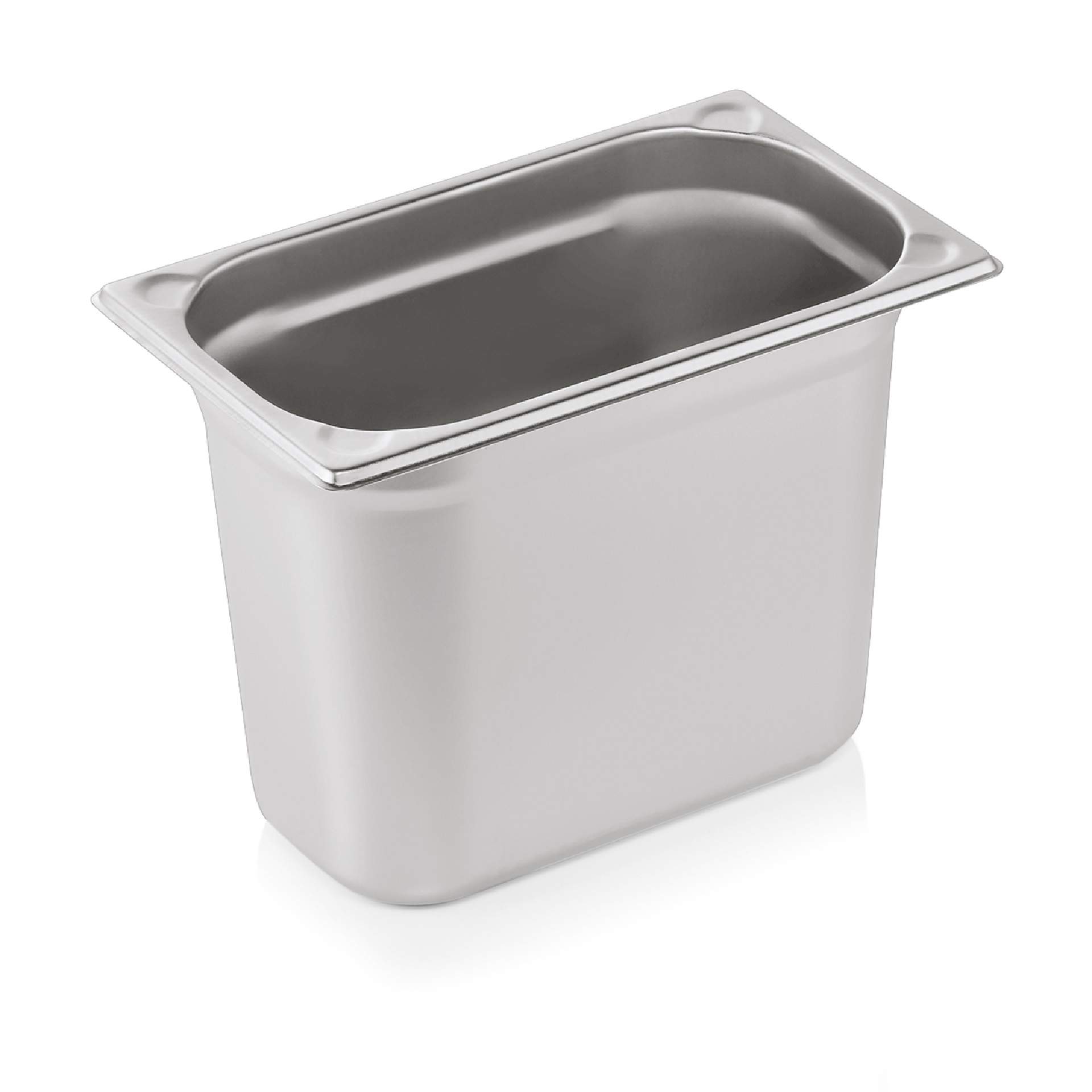 GN-Behälter - mit U-Profil-Ecken - GN 1/4 - 200 mm - Inhalt 5,5 l - Serie 76 - Chromnickelstahl - 7614200-A