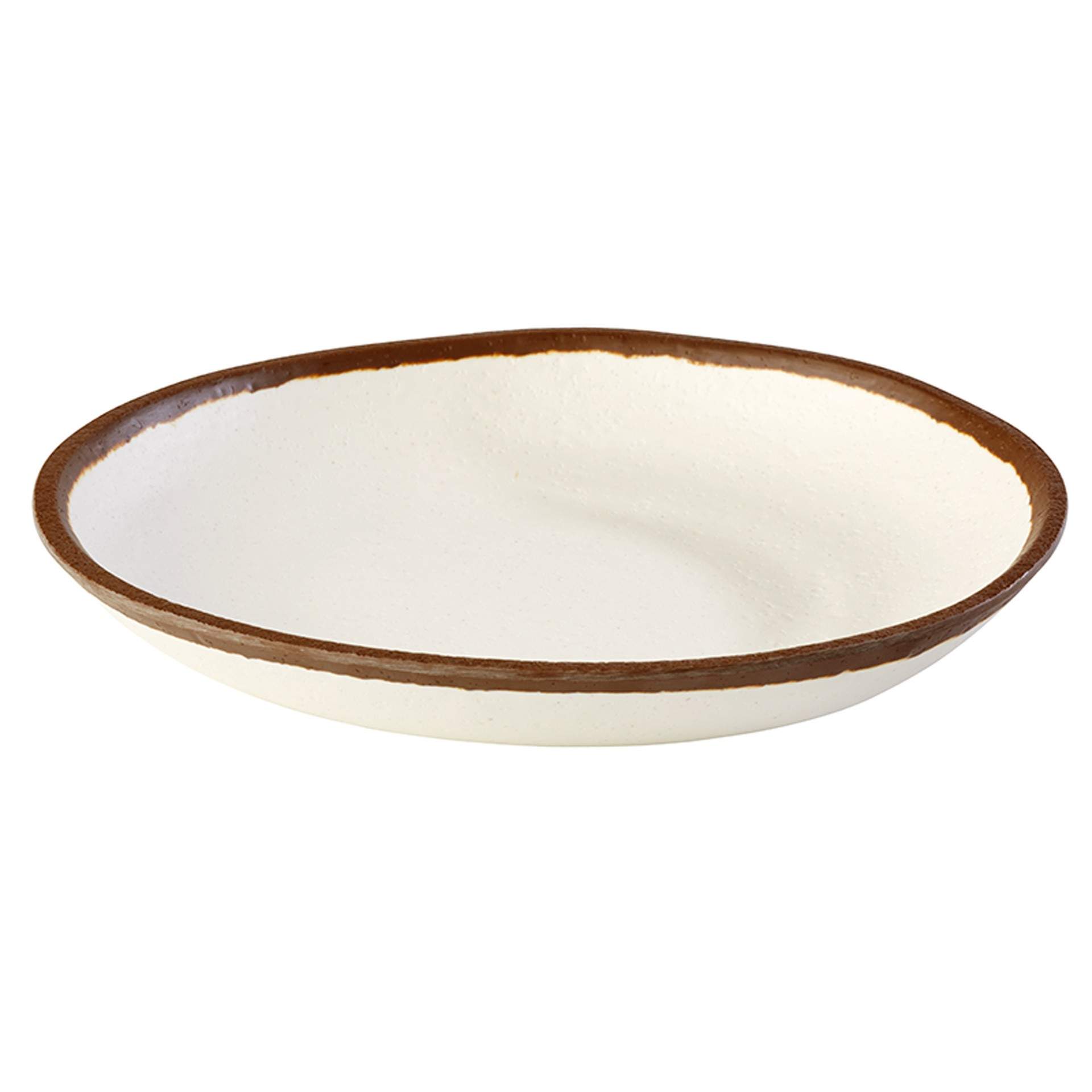 Teller (flach) - Tonoptik - innen und außen fein-matt - Serie Crocker - creme - rund - Abm. 3 cm - Ø 20,5 cm - Inhalt 0,50 l - Melamin - 84575-B