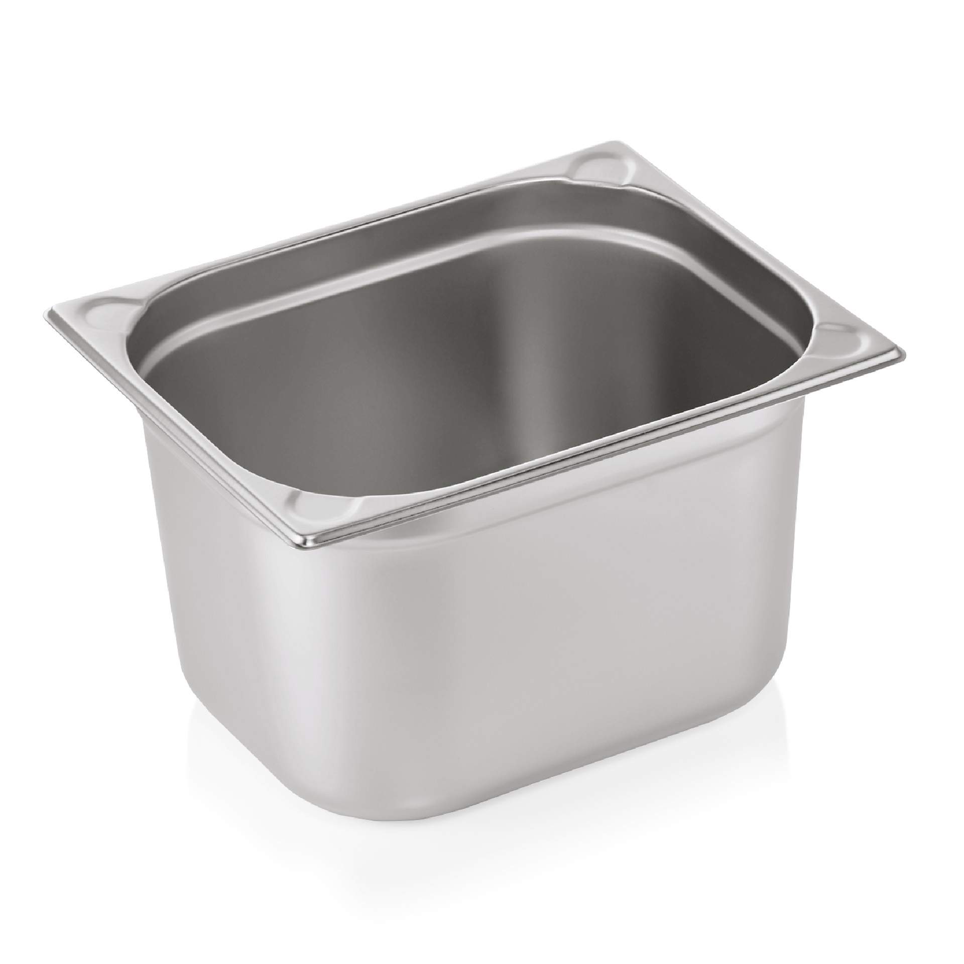 GN-Behälter - mit U-Profil-Ecken - GN 1/2 - 200 mm - Inhalt 12,5 l - Serie 76 - Chromnickelstahl - 7612200-A