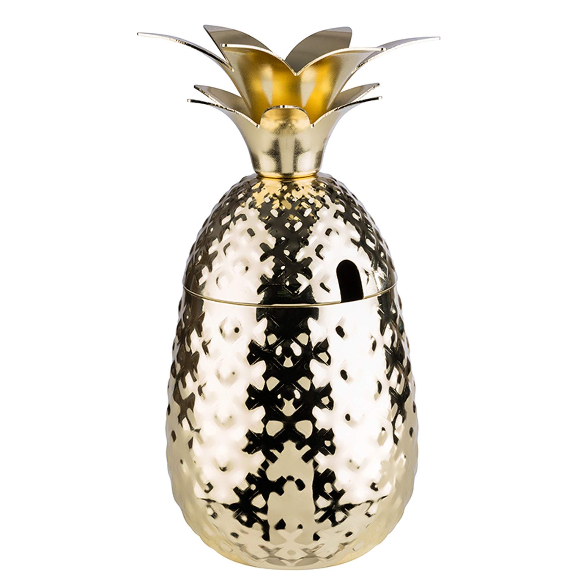 Becher - Serie Pineapple - goldoptik - rund - Abm. 19 cm - Ø 9,0 cm - Inhalt 0,50 l - Edelstahl - 93335-B