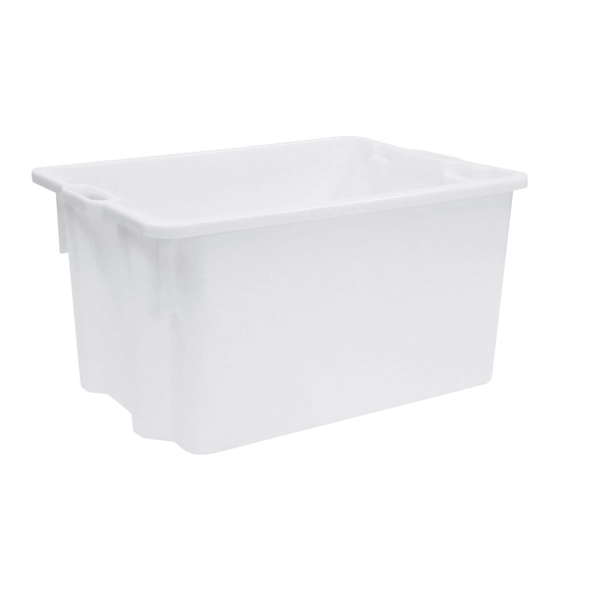 Stapelbehälter - ohne Deckel - weiß - Abm. 55,0 x 43,0 x 31,0 cm - Inhalt 50 l - Polyethylen - 202200-C