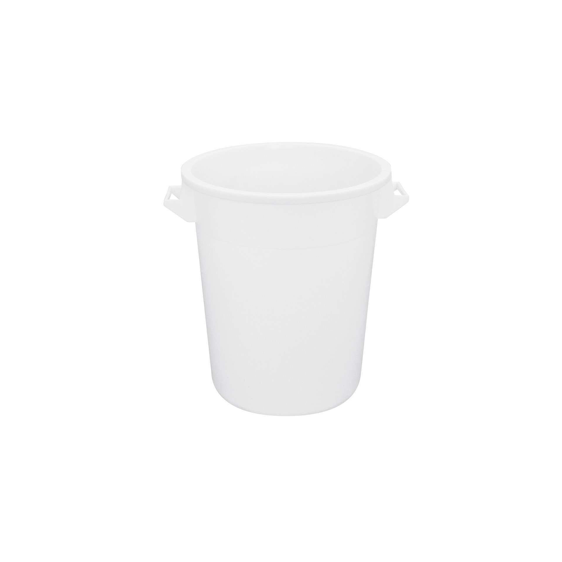 Kübel - mit 2 Griffen - weiß - Abm. 48,2 x 48,2 x 57,0 cm - Inhalt 75 l - Polyethylen - 202020-C
