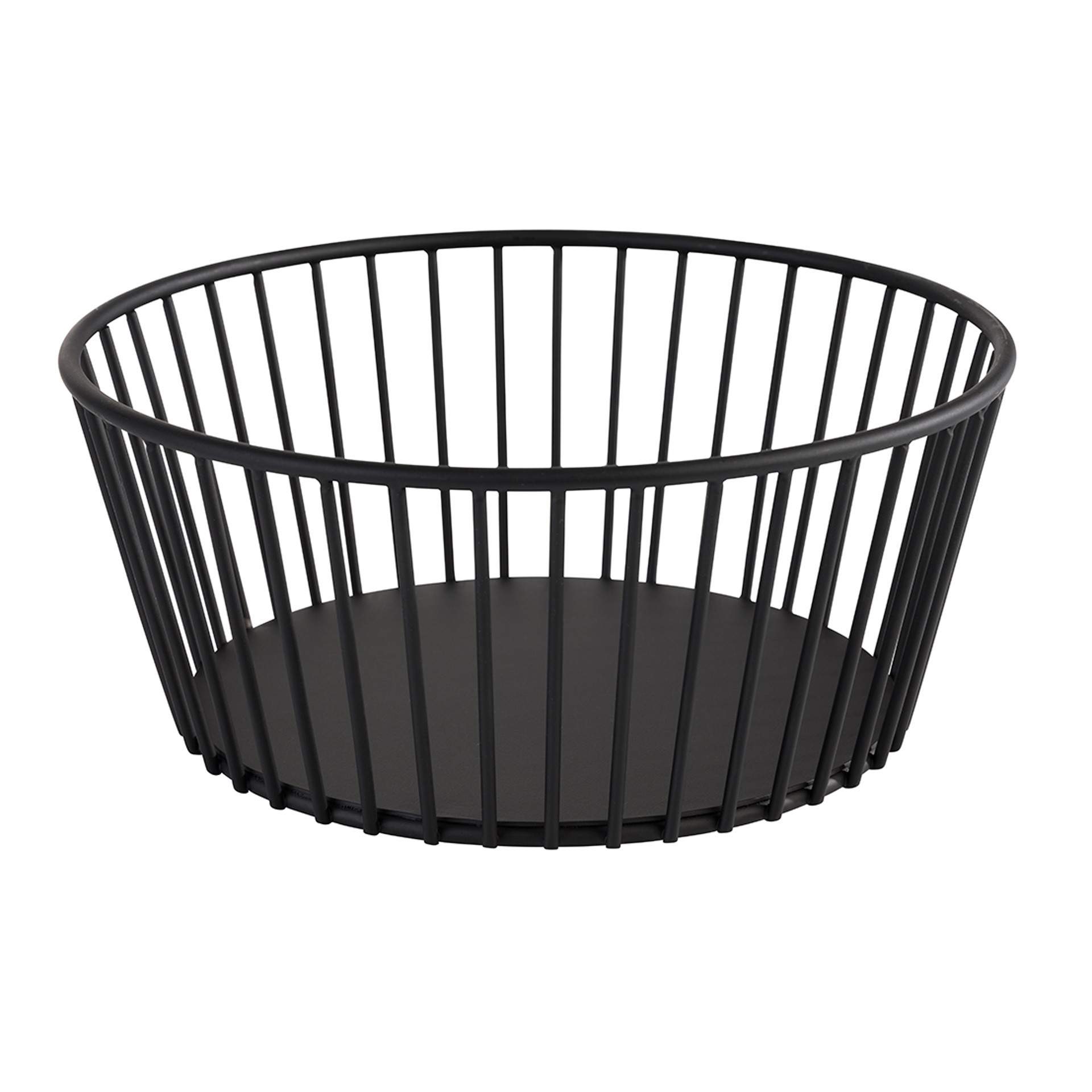 Korb - Serie Urban - schwarz - rund - Abm. 8,5 cm - Ø 20,0 cm - Metall - 30411-B