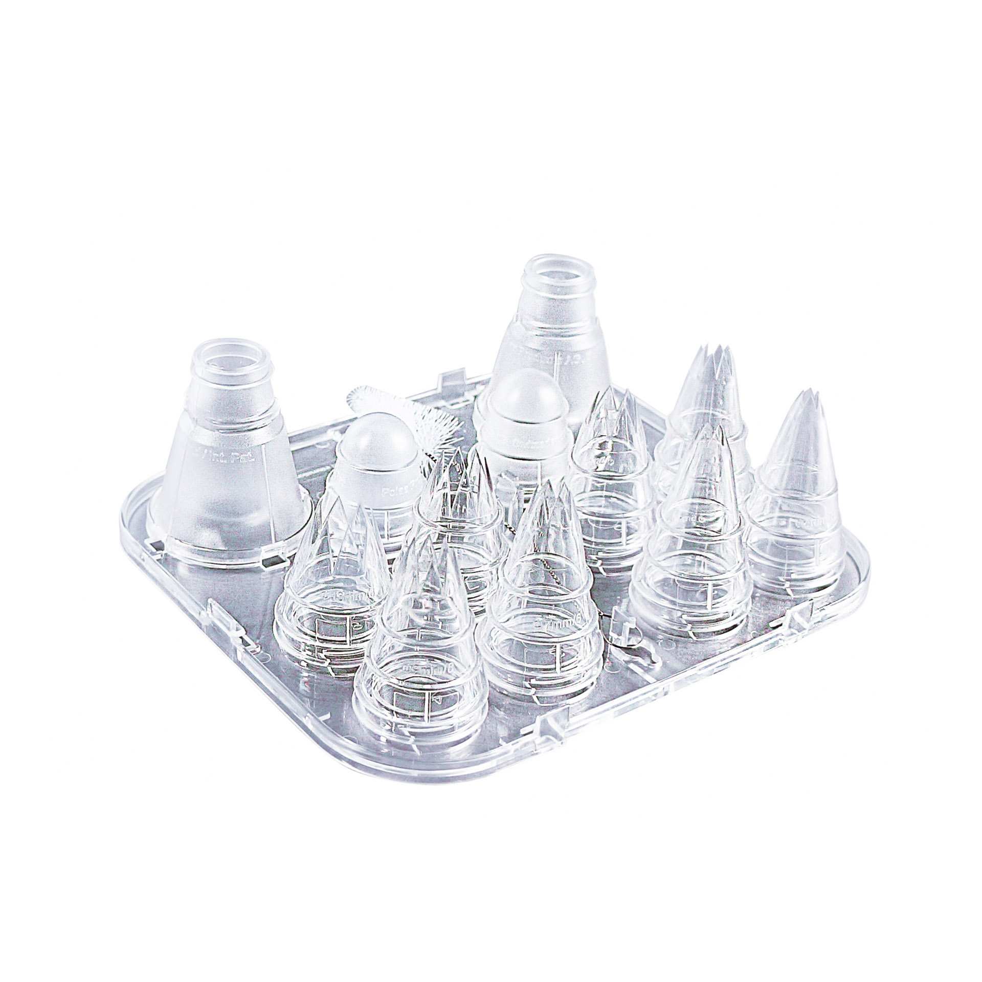 Sterntüllen - 13-teilig - klar - Abm. 17,5 x 7,5 x 16,0 cm - Polycarbonat - 196610-C