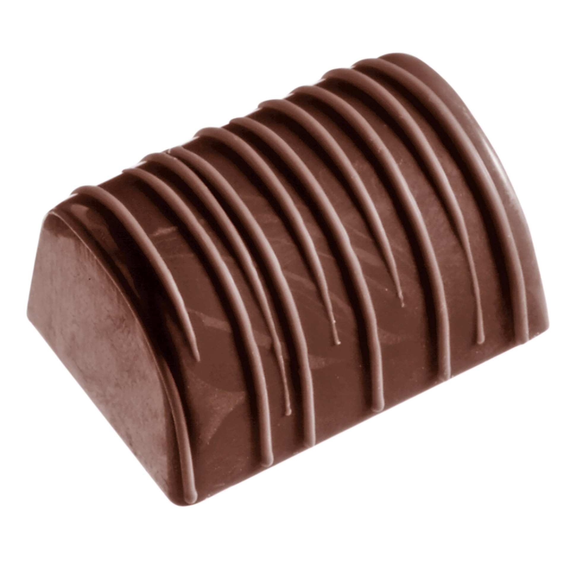 Schokoladen-Form - Buche mit Streifen - Abm. 27,5 x 13,5 x 2,4 cm - Polycarbonat - 421393-C