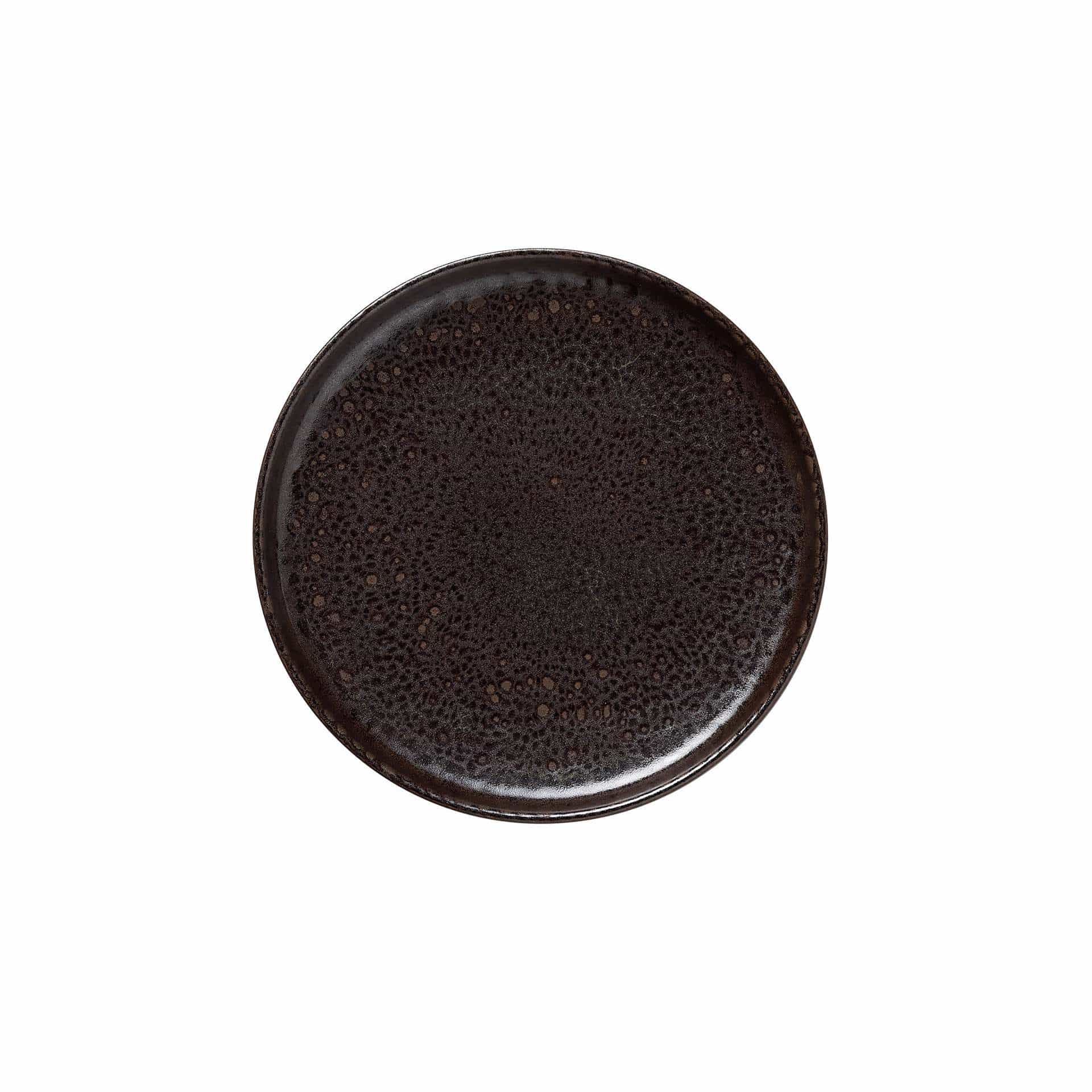 Teller - Set á 6 Stück - Serie One - metallic brown - flach - Abm. 3 cm - Ø 22,0 cm - Steinzeug - 452001022-A