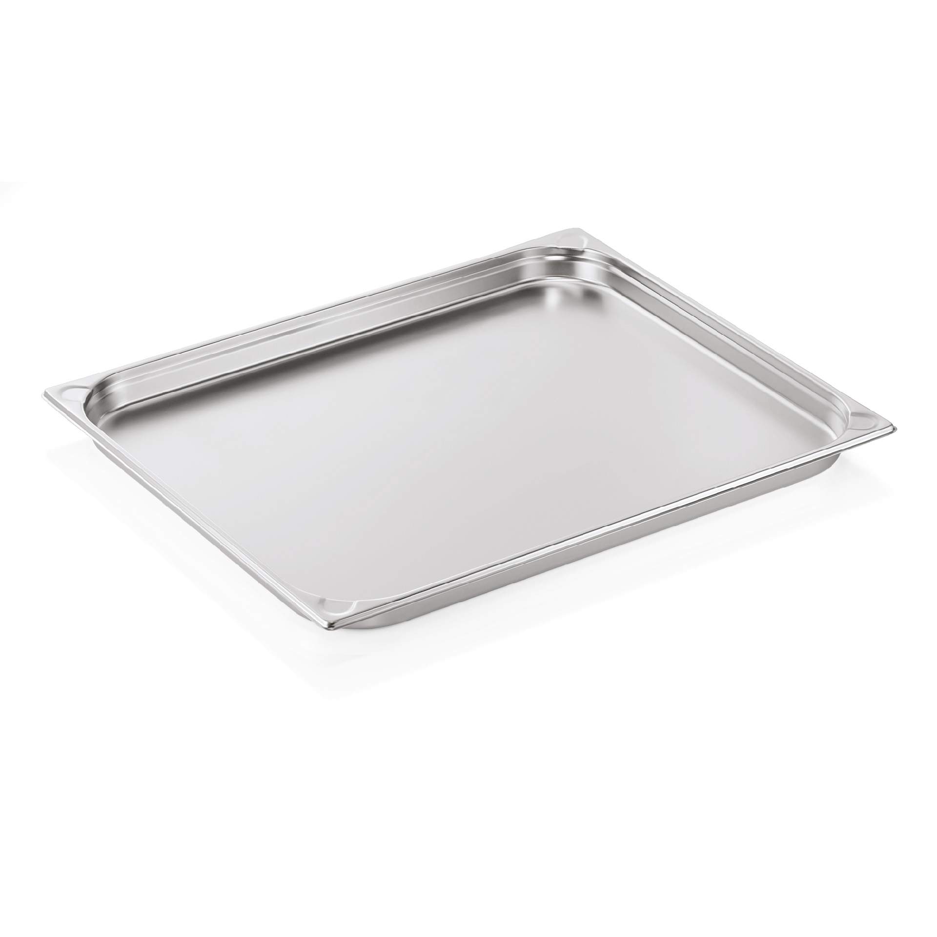 GN-Behälter - mit U-Profil-Ecken - GN 2/1 - 40 mm - Inhalt 10,0 l - Serie 76 - Chromnickelstahl - 7621040-A