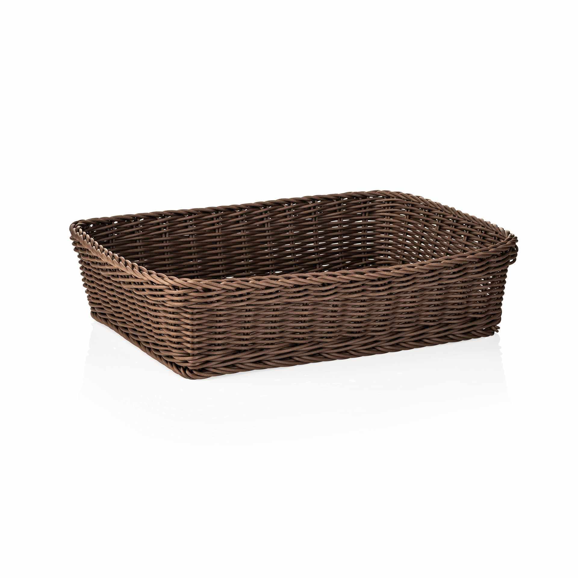 Korb - braun - Abm. 40 x 30 x 10 cm - Polypropylen - 5071140-A