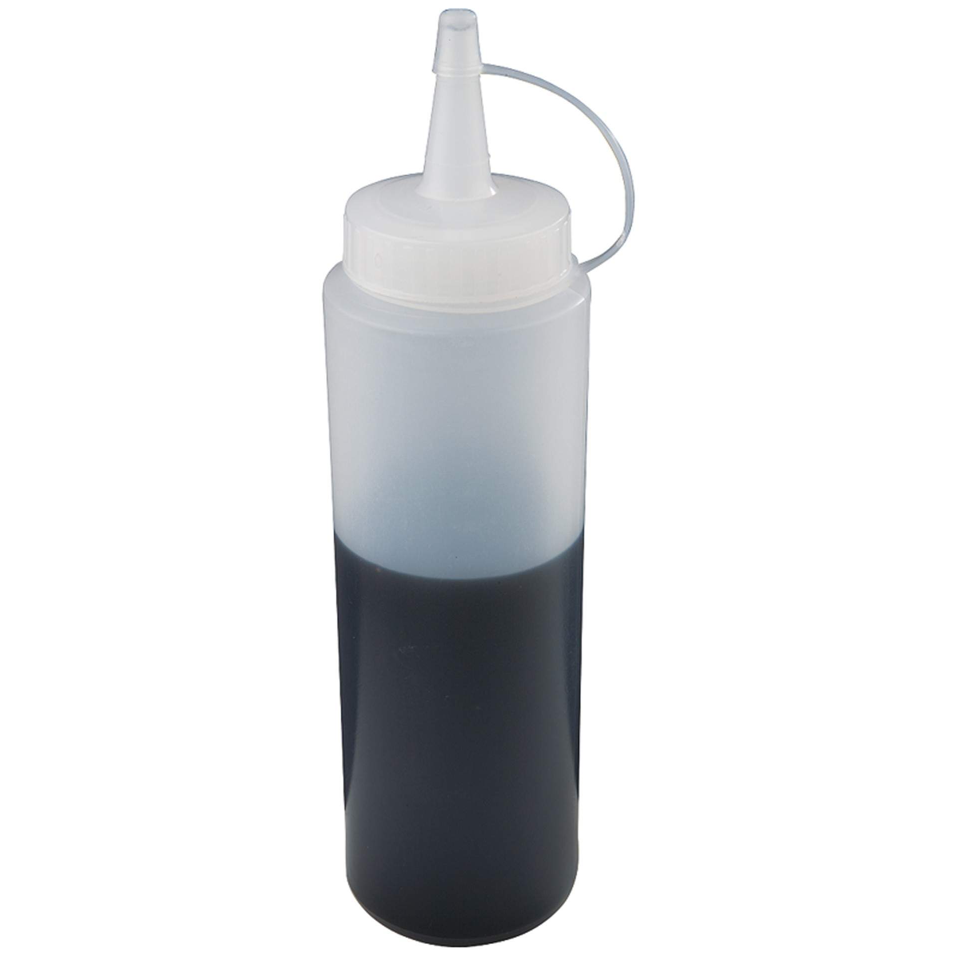 Quetschflasche - zum Verzieren - transparent - Abm. 19,0 cm - Ø 5,5 cm - Inhalt 0,35 l - Polyethylen - 93163-B