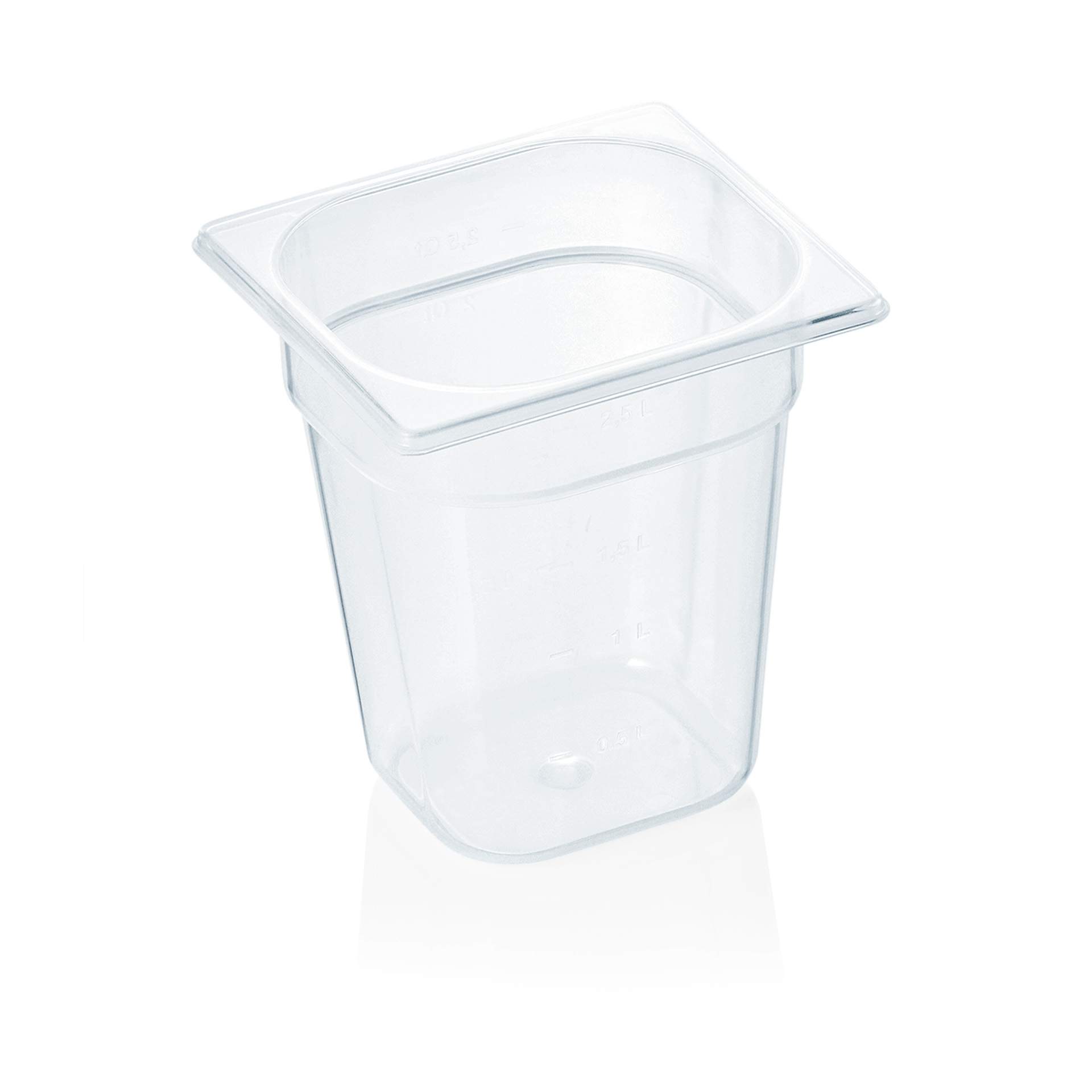 GN-Behälter - BPA frei - Serie 84 - Inhalt 2,80 l - GN 1/6 (176 x 162 mm) - 200 mm - Polypropylen - 8416200-A
