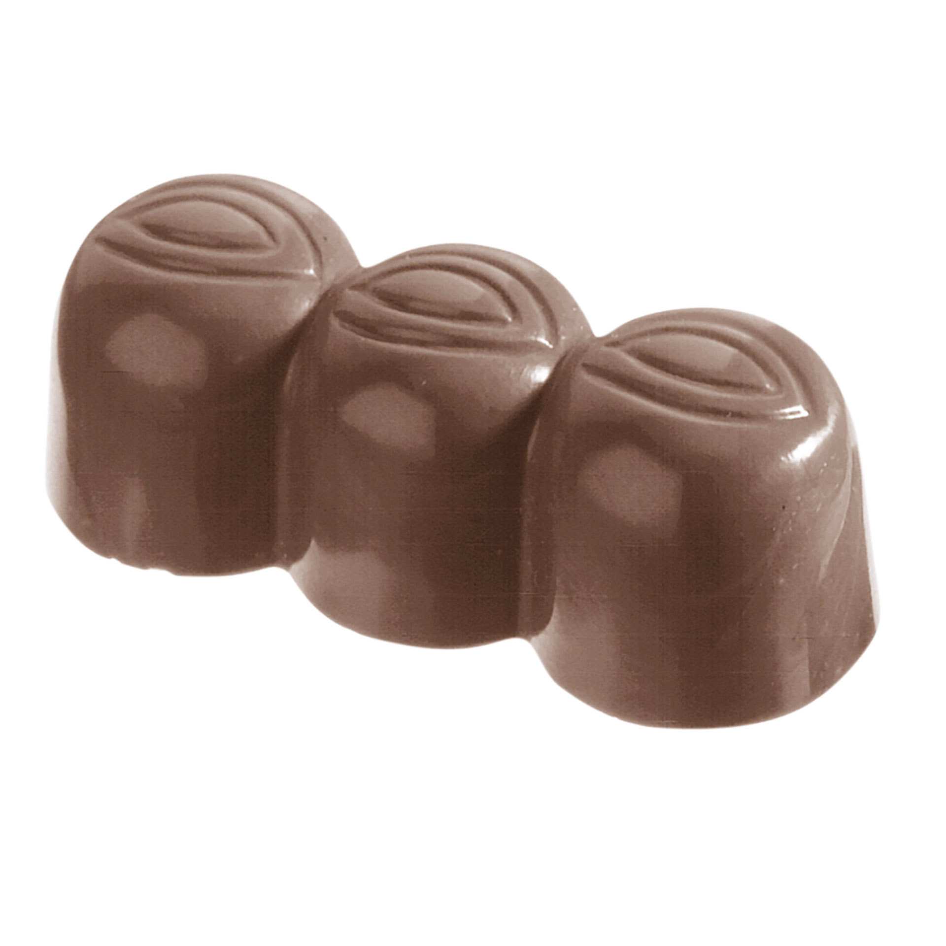 Schokoladen-Form - 3 Nüsse - Abm. 27,5 x 13,5 x 2,4 cm - Polycarbonat - 421191-C