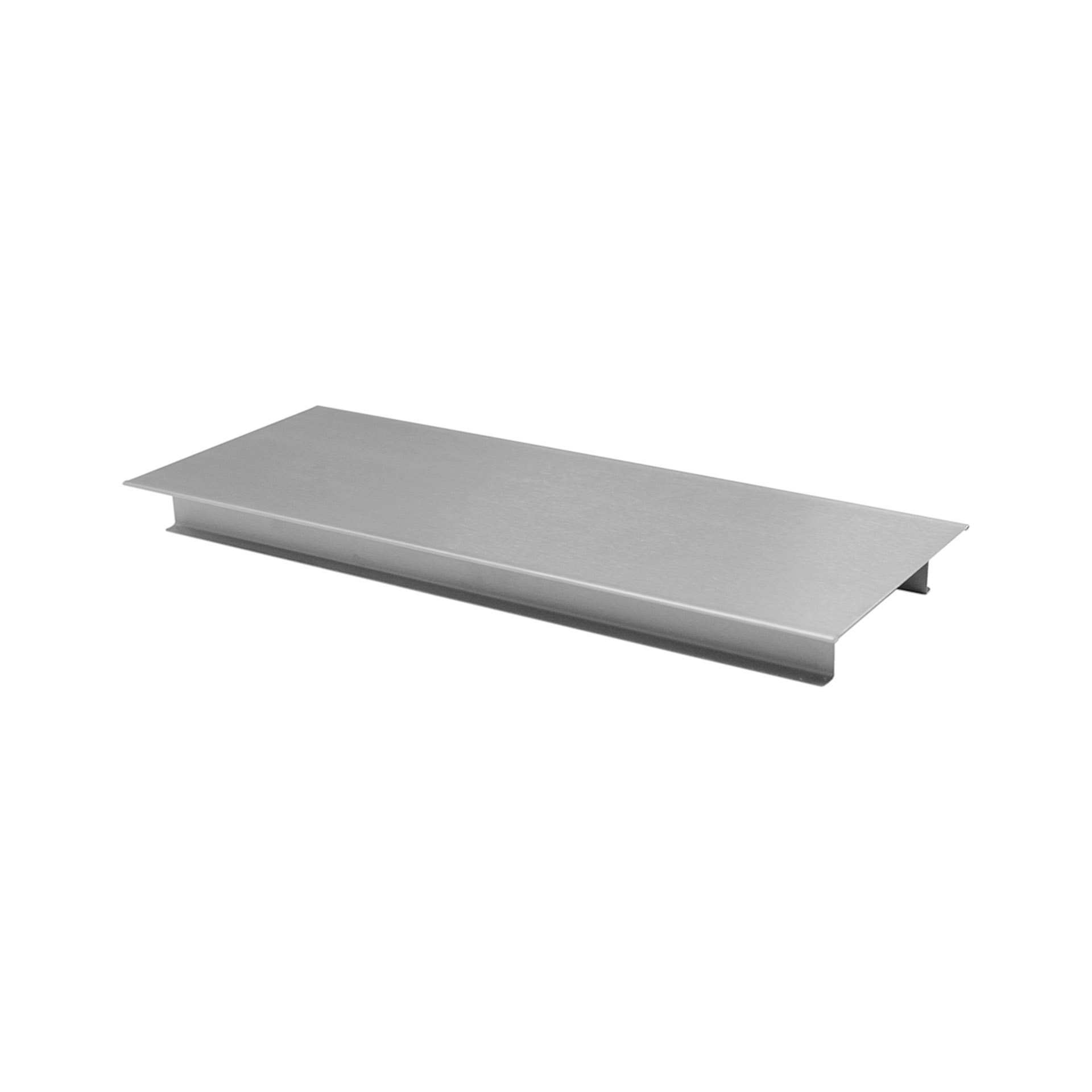 Tortenplatte - rechteckig - Abm. 39,5 x 16,0 x 3,0 cm - Edelstahl - 154020-C